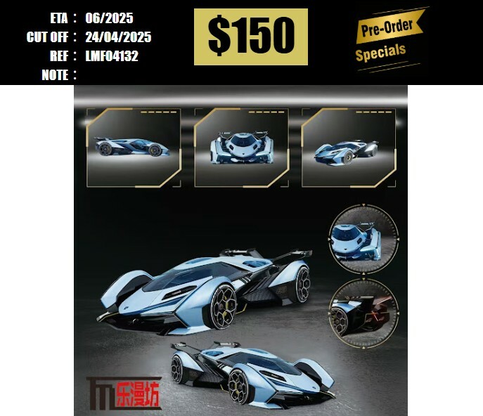 PO-$150 * LEMANFANG * 1:64 LAMBORGHINI V12 VGT ICE BLUE [OD13/04]