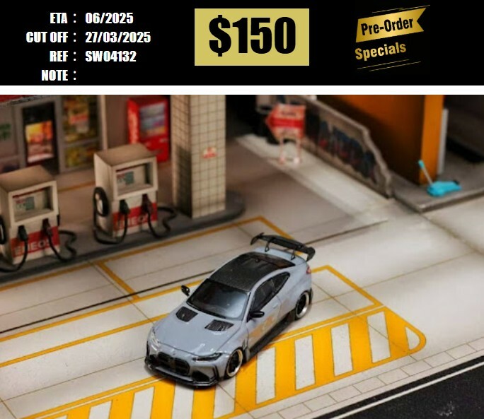 PO-$150 * STREET WEAPON * 1:64 BMW M4 G82 ADRO BODY KIT GREY [OD13/04]