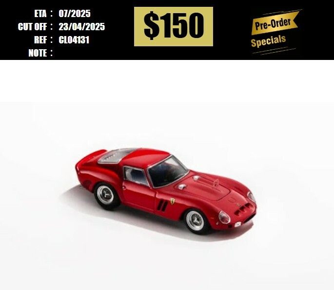 PO-$150 * CLASSIC LOVER * 1:64 FERRARI 250 GTO RED [OD13/04]