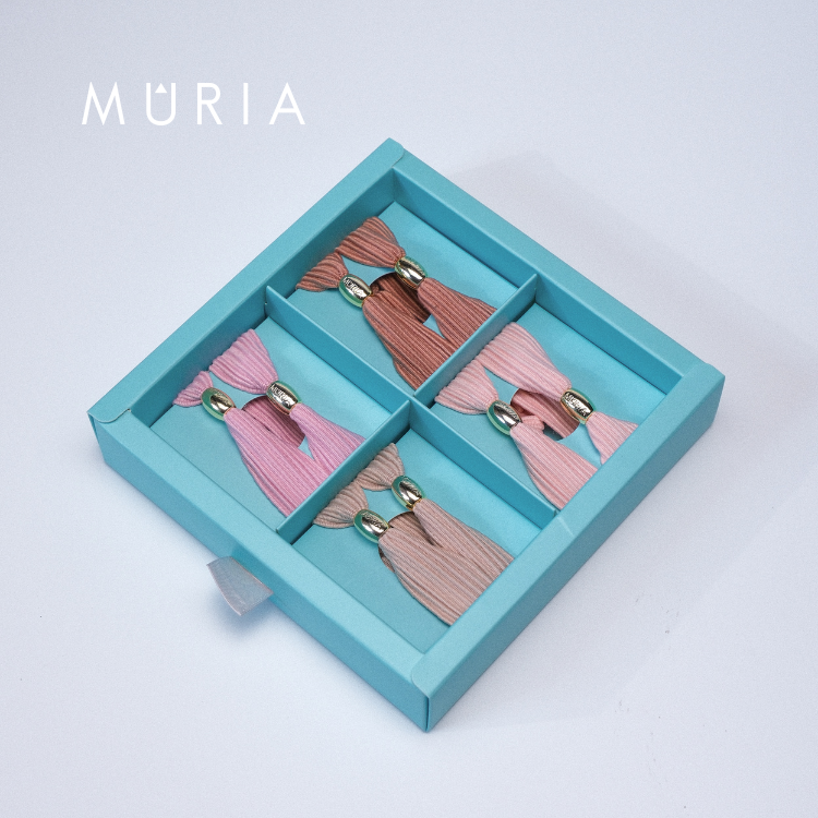MÛRIA 緞帶圈 盒裝｜溫室花園 8入