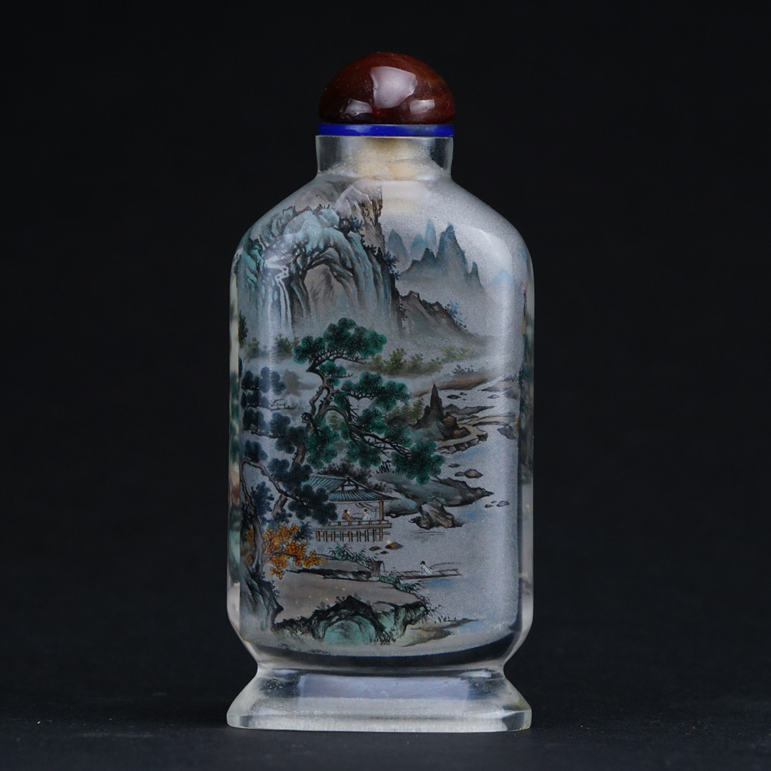 鼻煙壺 手绘 「蓮」內繪手書 精品 中國傳統工藝美術品 墨舞壶心方寸奇观——内画鼻烟壶的工艺之美_光明网