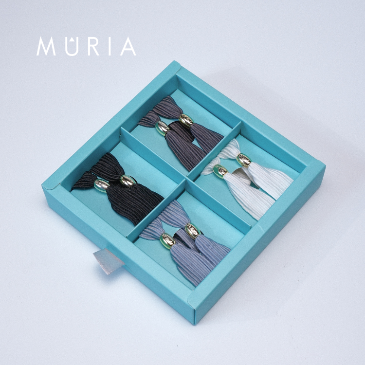 MÛRIA 緞帶圈 盒裝｜經典樂章 8入