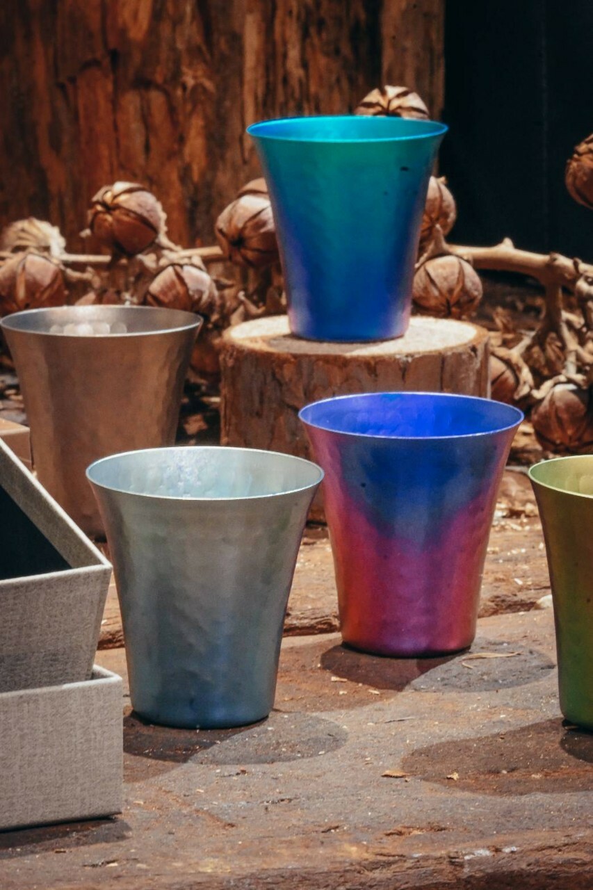 Tsuchi｜日本燕三条製鎚目紋純鈦清酒杯｜60ml