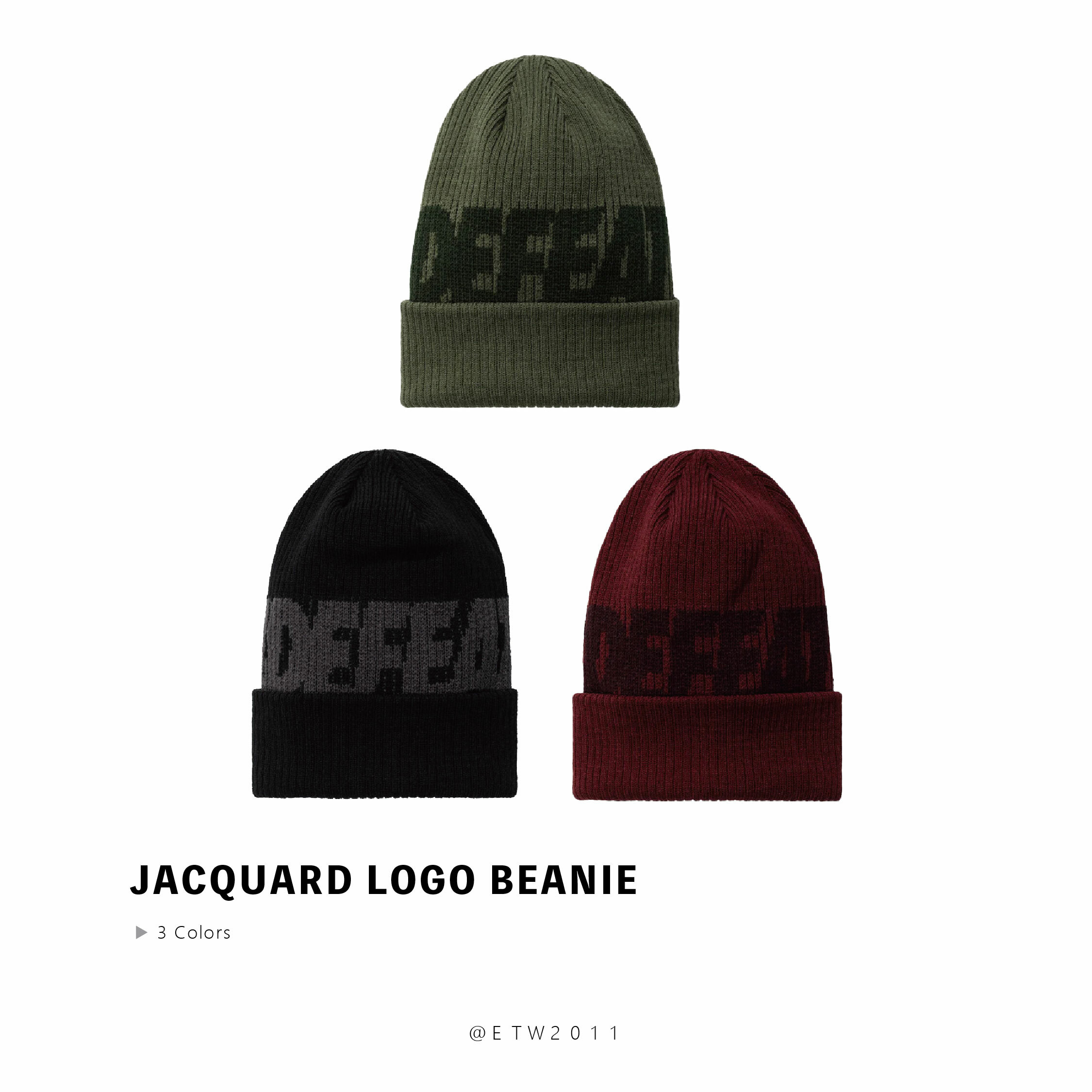 ☆ETW☆【EASY TO WEAR】UNDEFEATED JACQUARD LOGO BEANIE 提花 針織 毛帽 柵欄