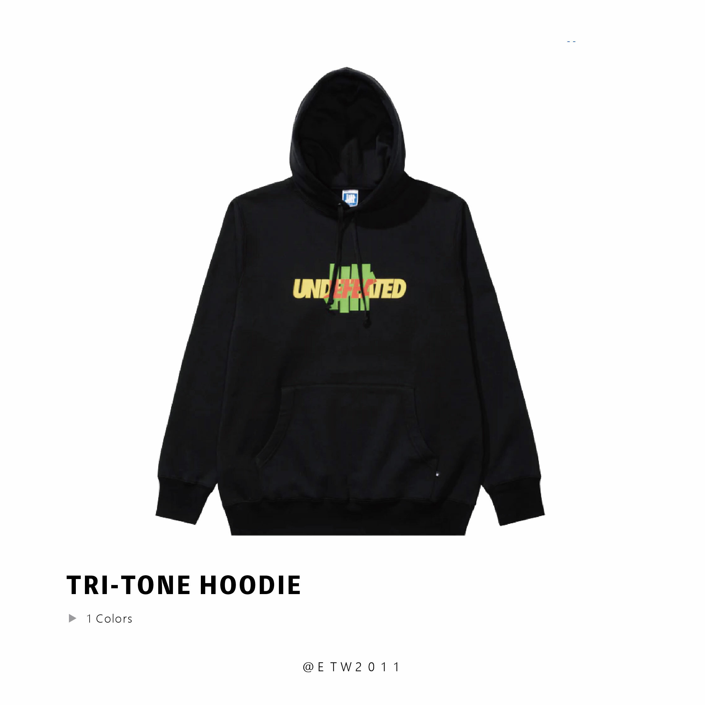 ☆ETW☆【EASY TO WEAR】UNDEFEATED TRI-TONE HOODIE 柵欄 帽T 現貨