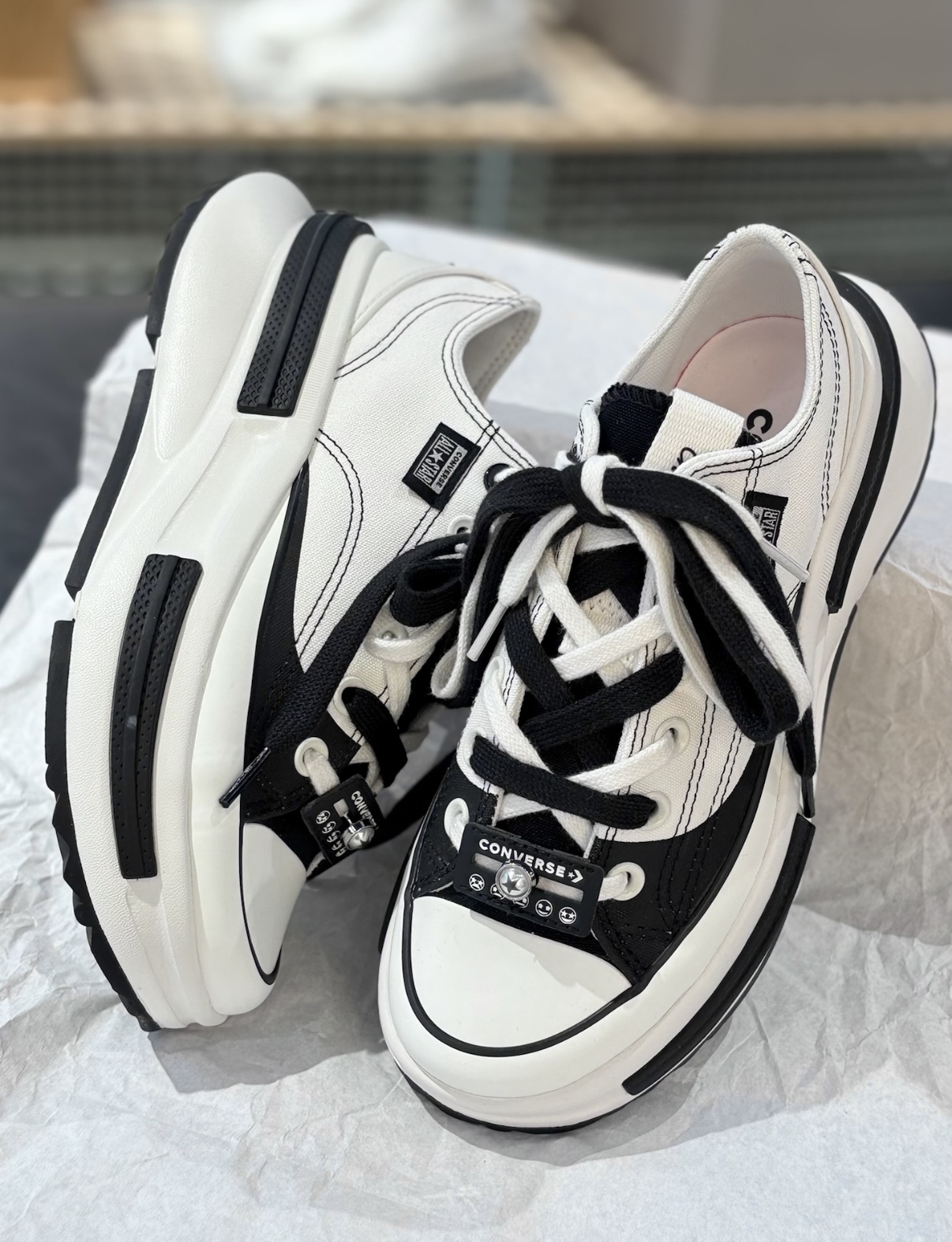 Converse Run Star Legacy CX 白黑色 熊貓 縫線 厚底 帆布鞋 A15759C/預購