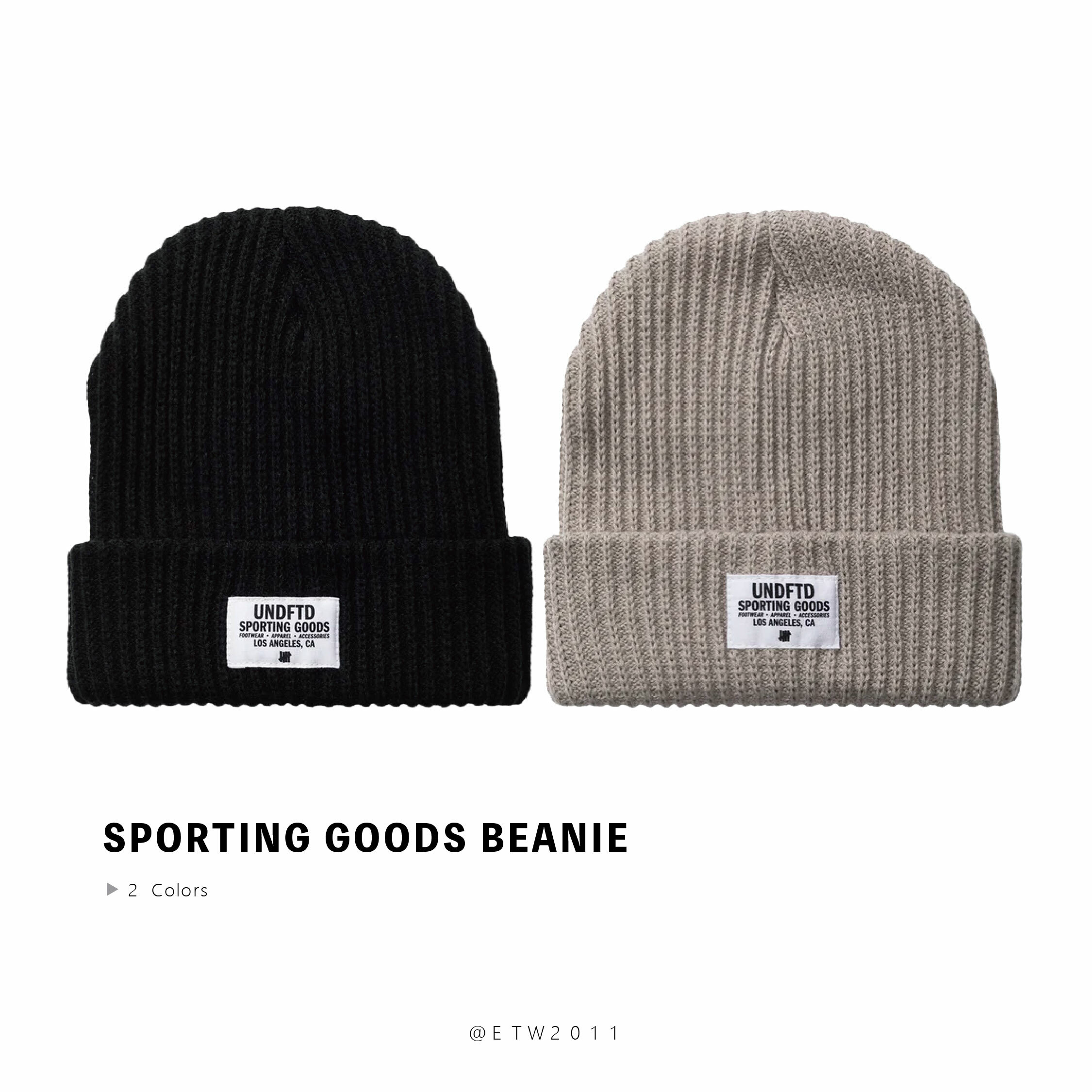 ☆ETW☆【EASY TO WEAR】UNDEFEATED SPORTING GOODS BEANIE 毛帽 布標 柵欄