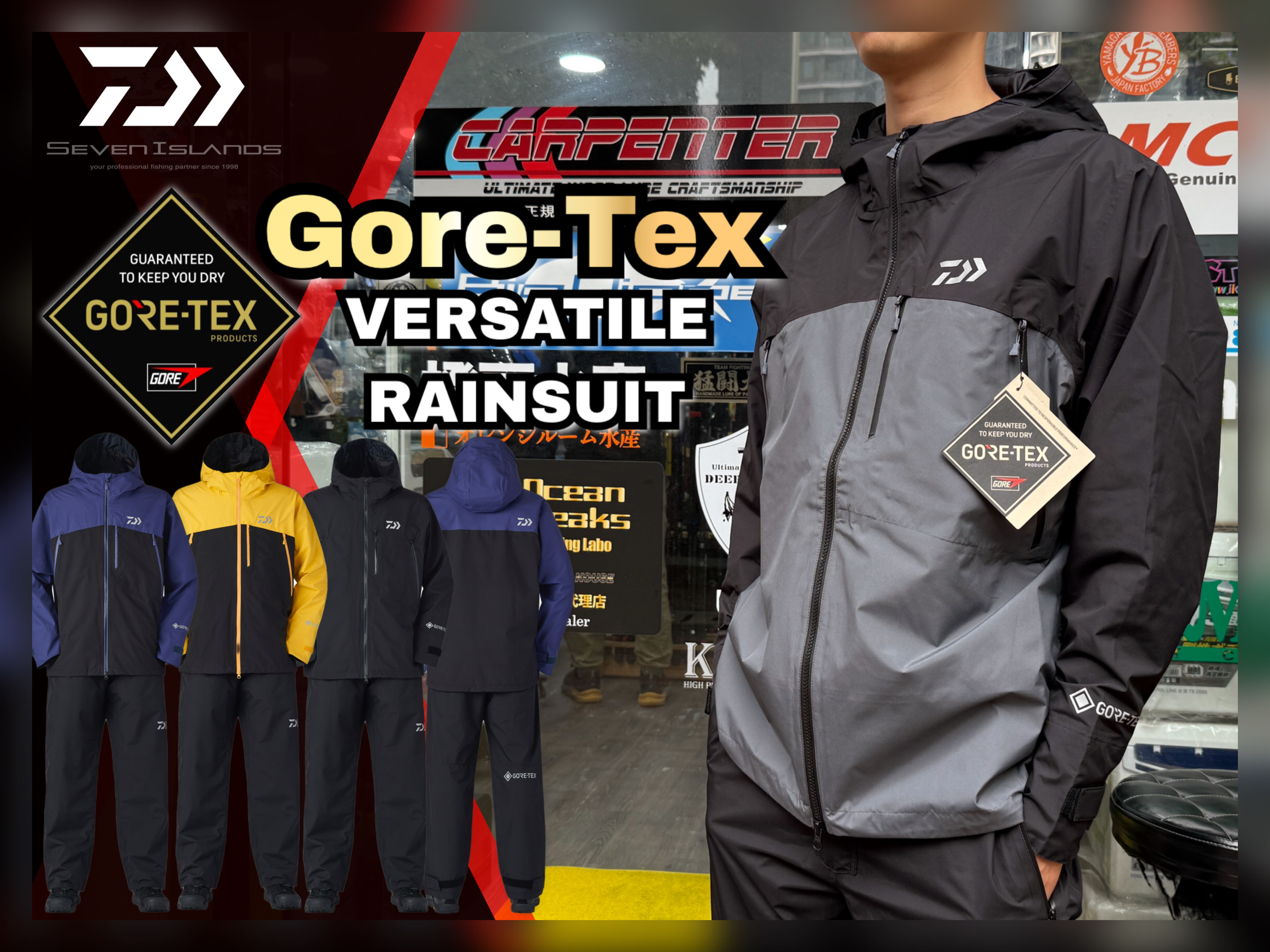 数量は多い  DAIWA Gore-Tex DR-1925 Suit Rain Versatile ウェア
