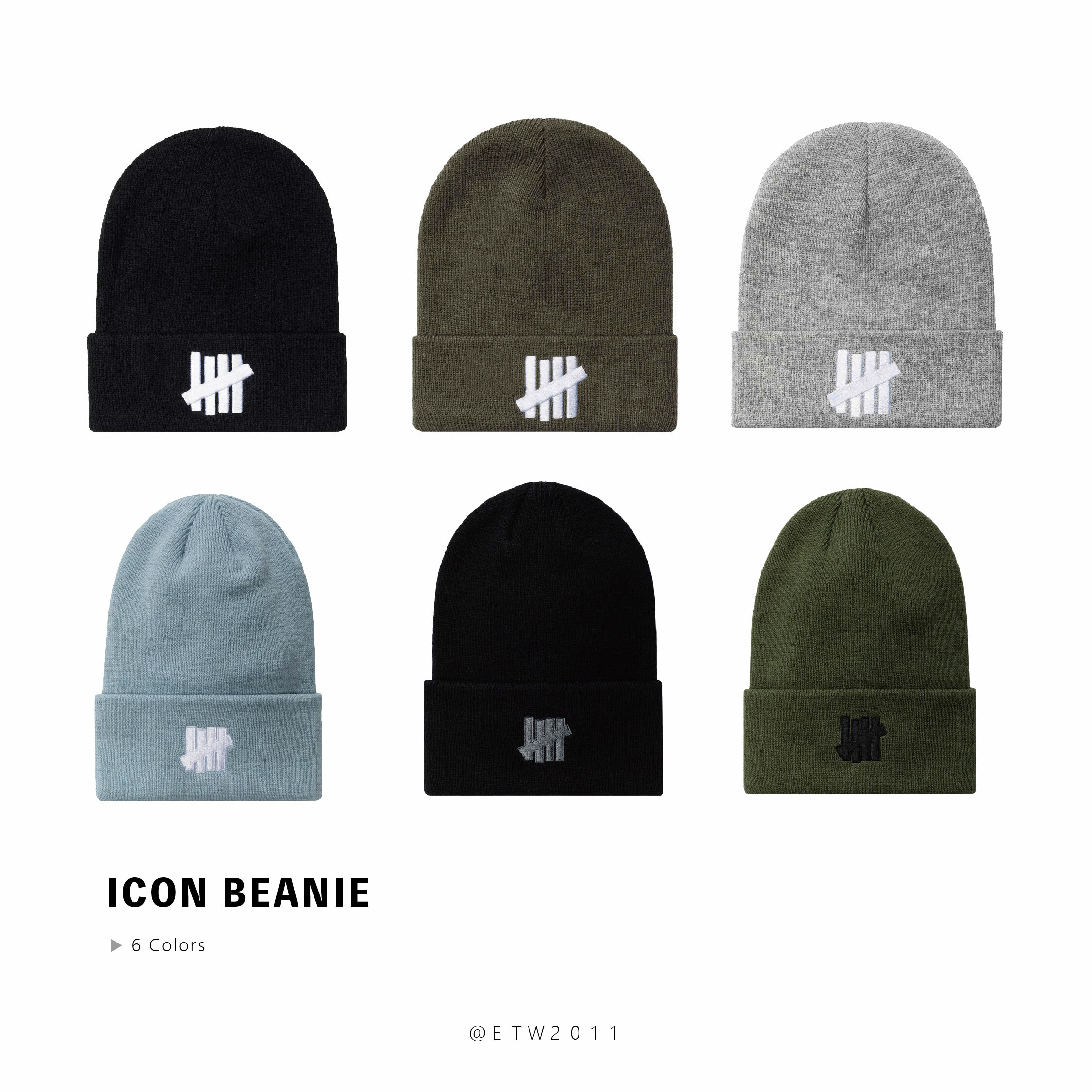 ☆ETW☆【EASY TO WEAR】UNDEFEATED ICON BEANIE 柵欄 刺繡 電繡 毛帽 現貨
