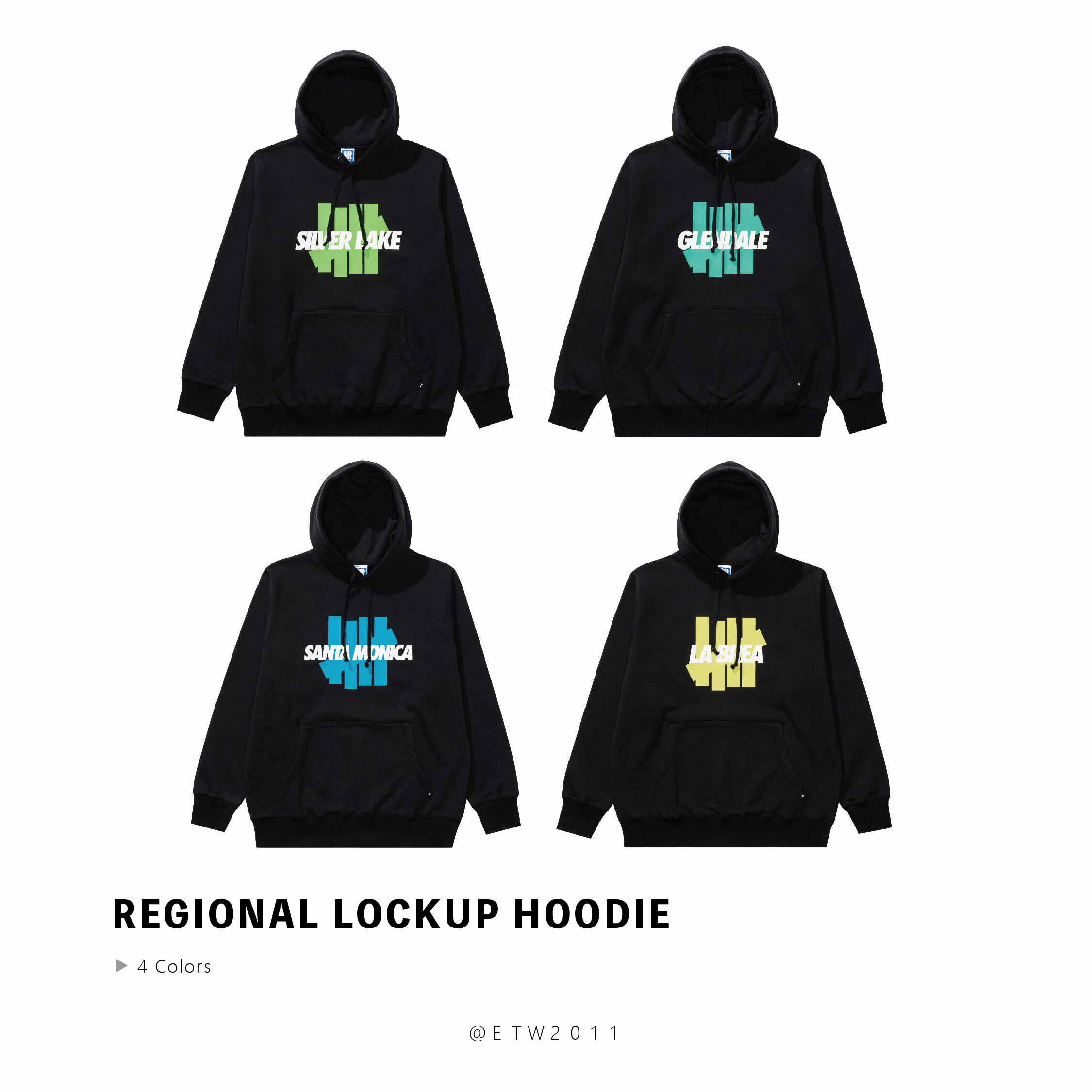 ☆ETW☆【EASY TO WEAR】UNDEFEATED REGIONAL LOCKUP HOODIE 柵欄 城市限定 帽T