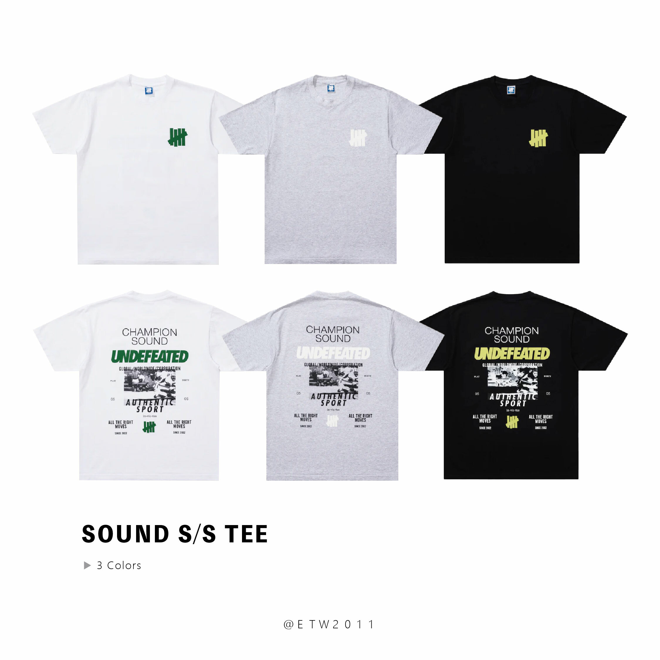 ☆ETW☆【EASY TO WEAR】UNDEFEATED SOUND S/S TEE 橄欖球 柵欄 運動 短t