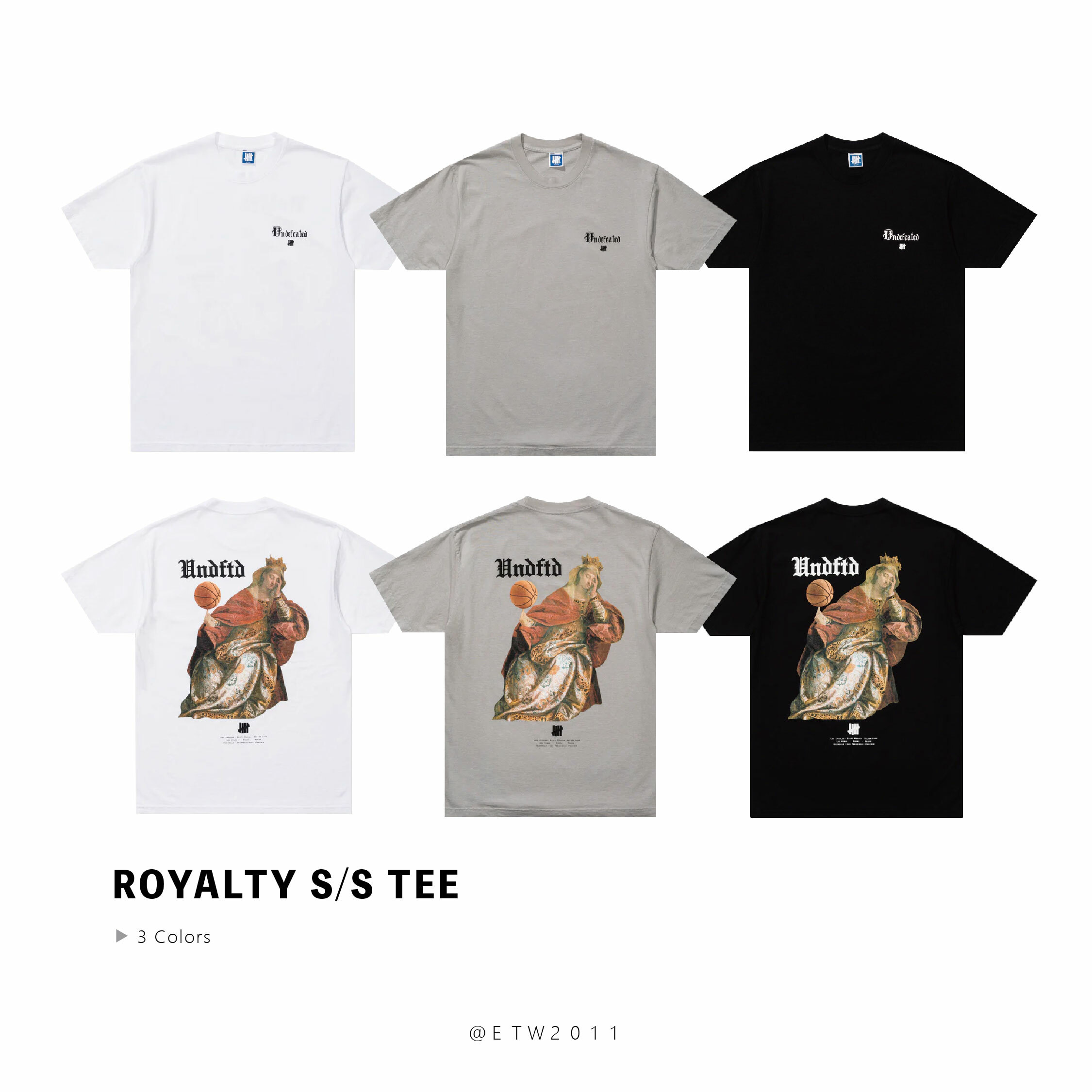 ☆ETW☆【EASY TO WEAR】UNDEFEATED ROYALTY S/S TEE 籃球 皇家 柵欄 短T T恤