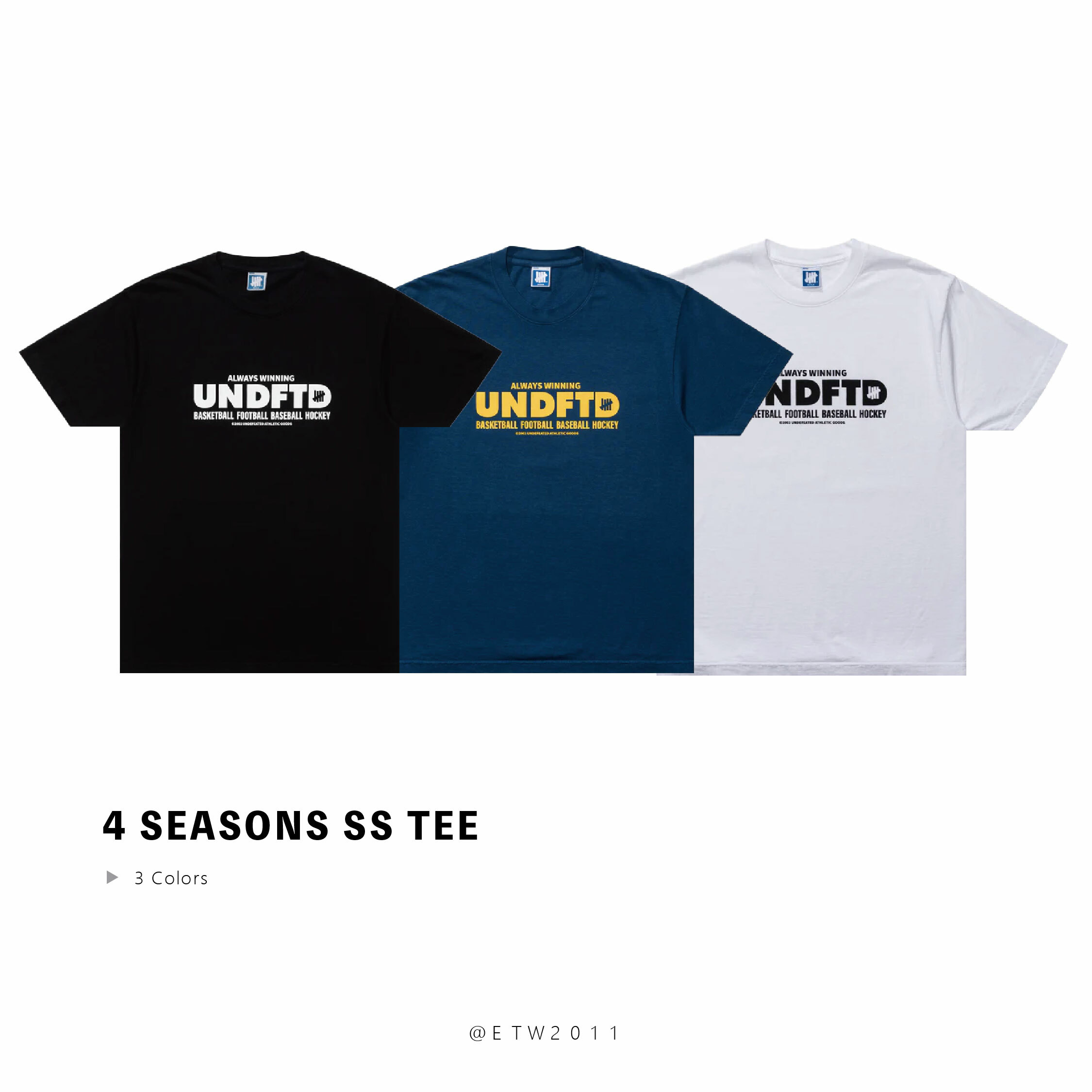 ☆ETW☆【EASY TO WEAR】UNDEFEATED 4 SEASONS S/S TEE 短T 球類運動 柵欄