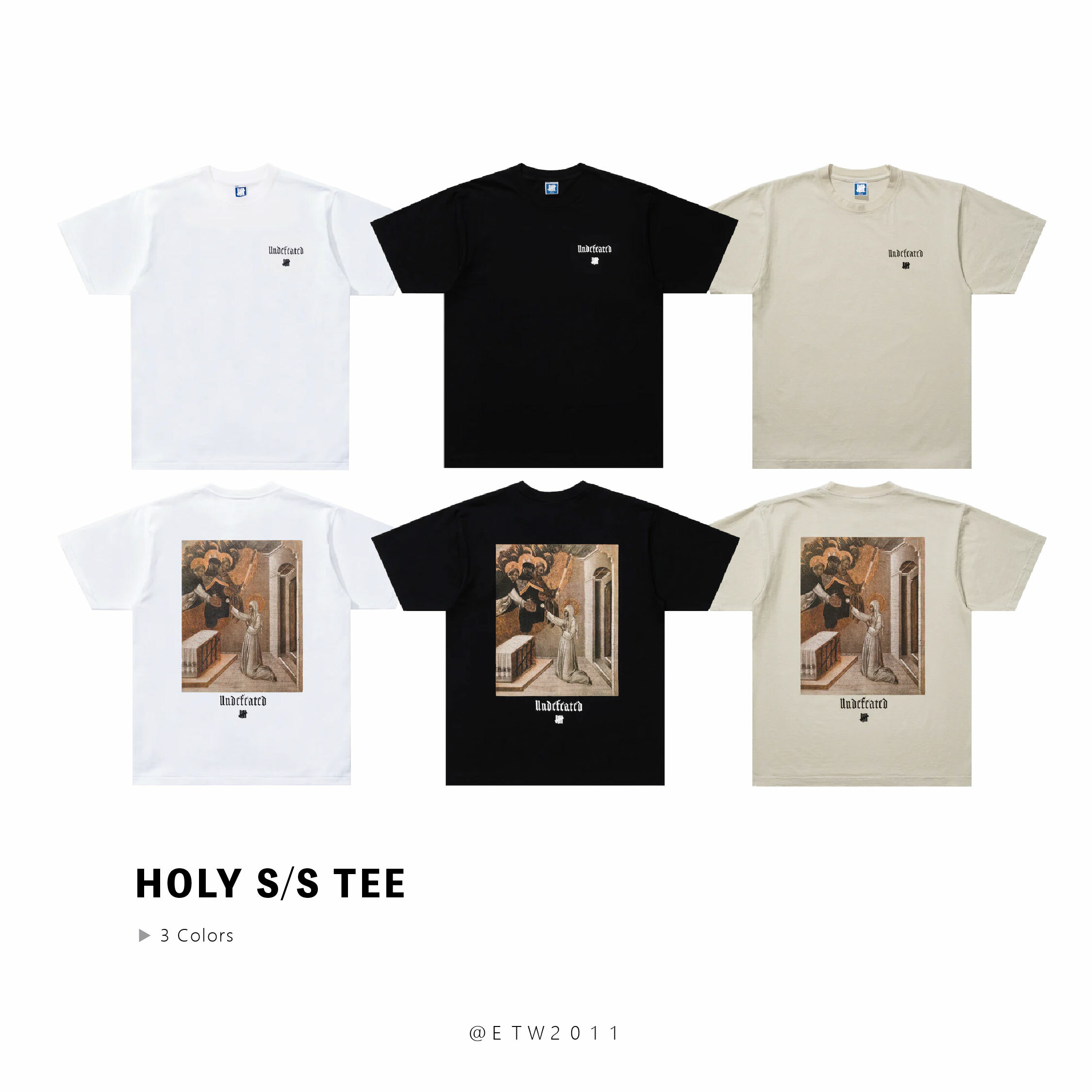 ☆ETW☆【EASY TO WEAR】UNDEFEATED HOLY S/S TEE 神聖 壁畫 中世紀 柵欄 短T