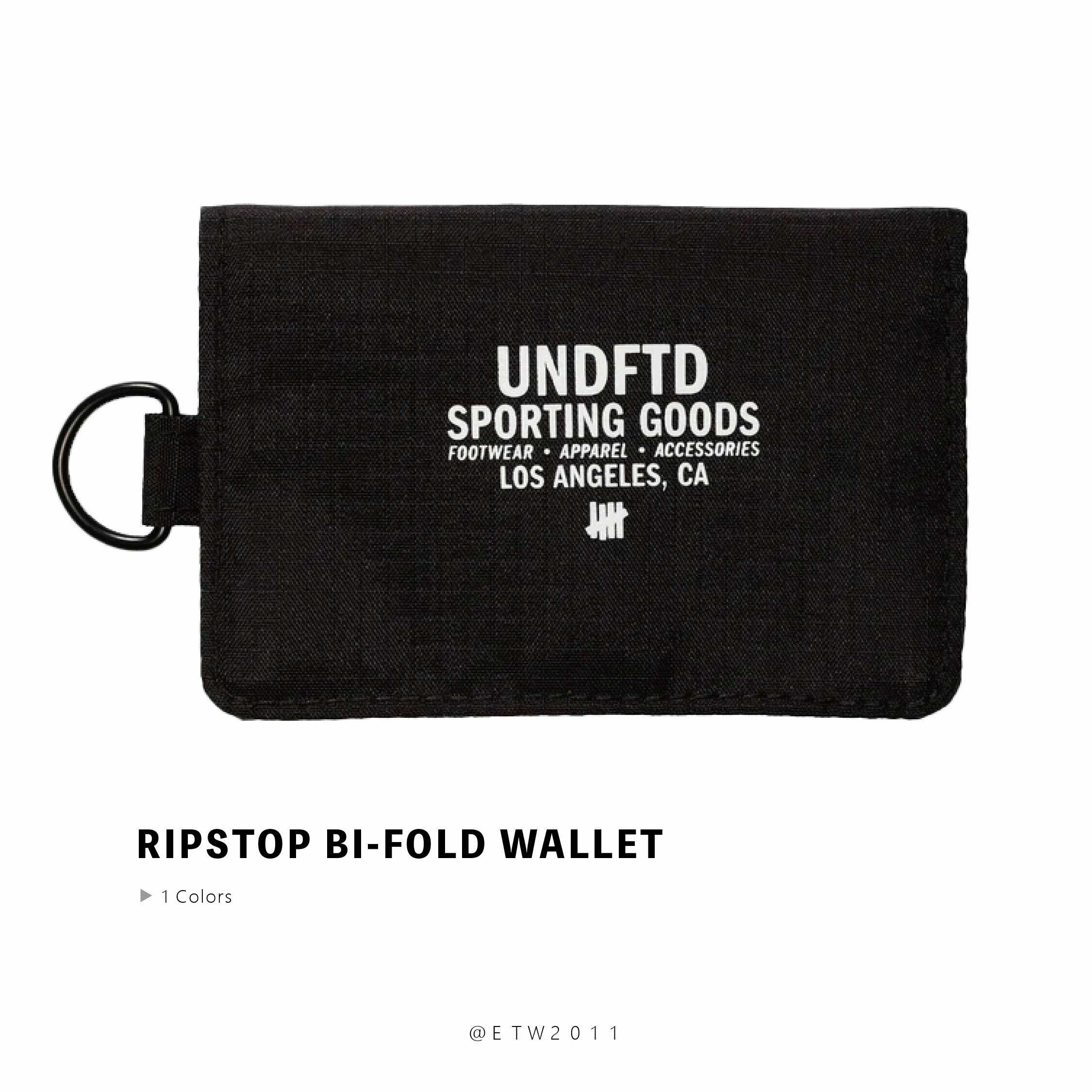 ☆ETW☆【EASY TO WEAR】UNDEFEATED RIPSTOP BI-FOLD WALLET 皮包 錢包 收納 柵欄 黑色