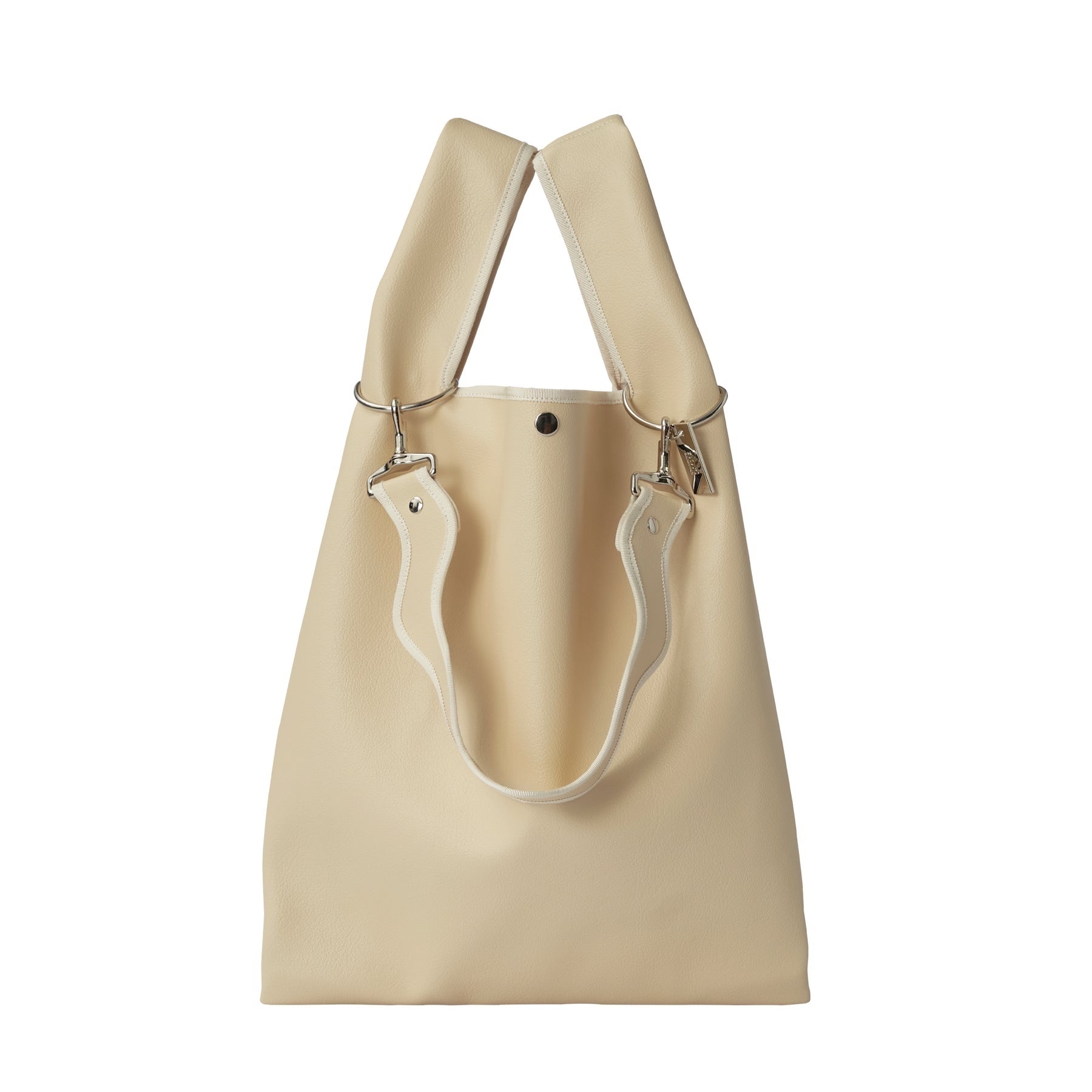 Nori 波浪手提肩背包 大款 米白色