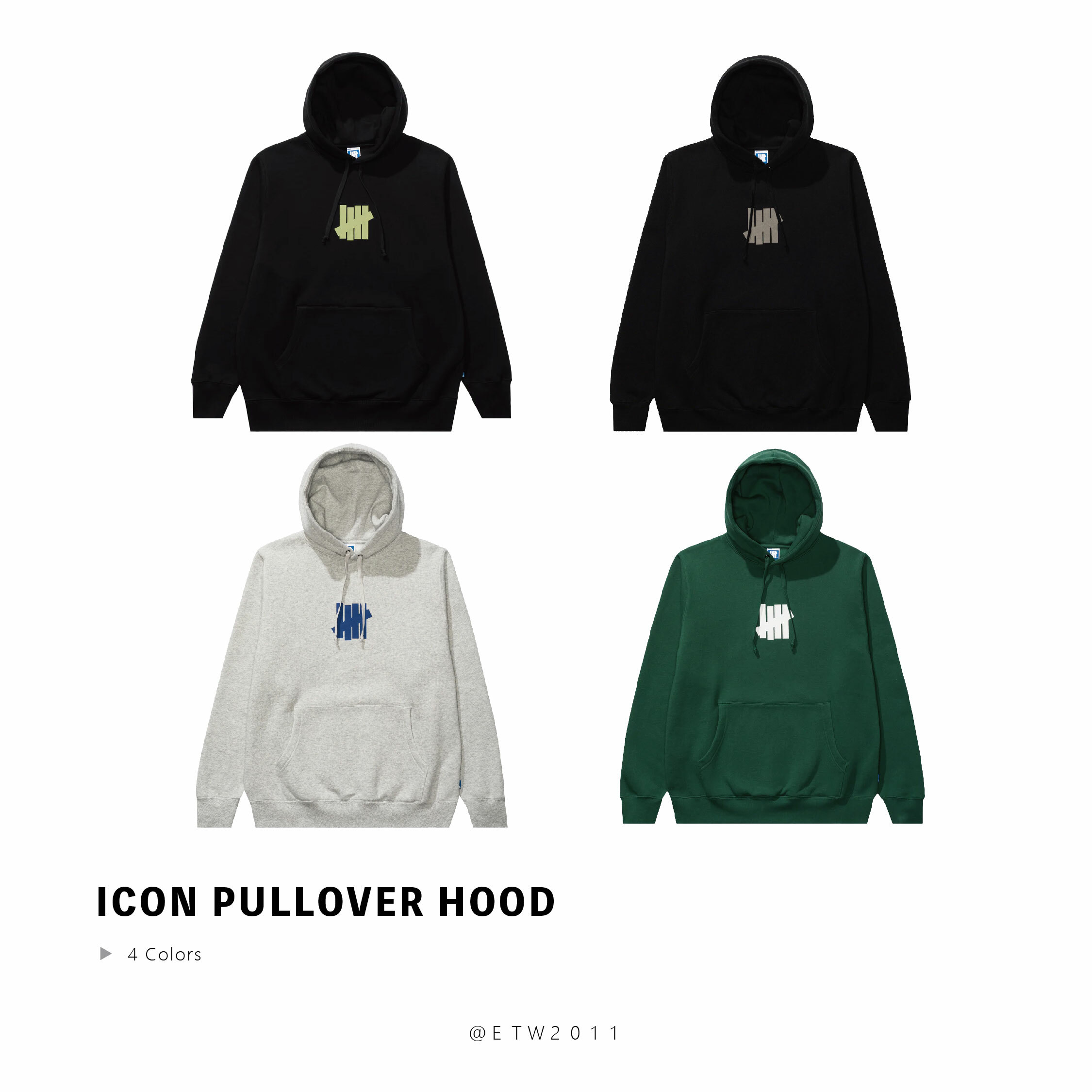 ☆ETW☆【EASY TO WEAR】UNDEFEATED  ICON HOODIE 帽T 刷毛 連帽T