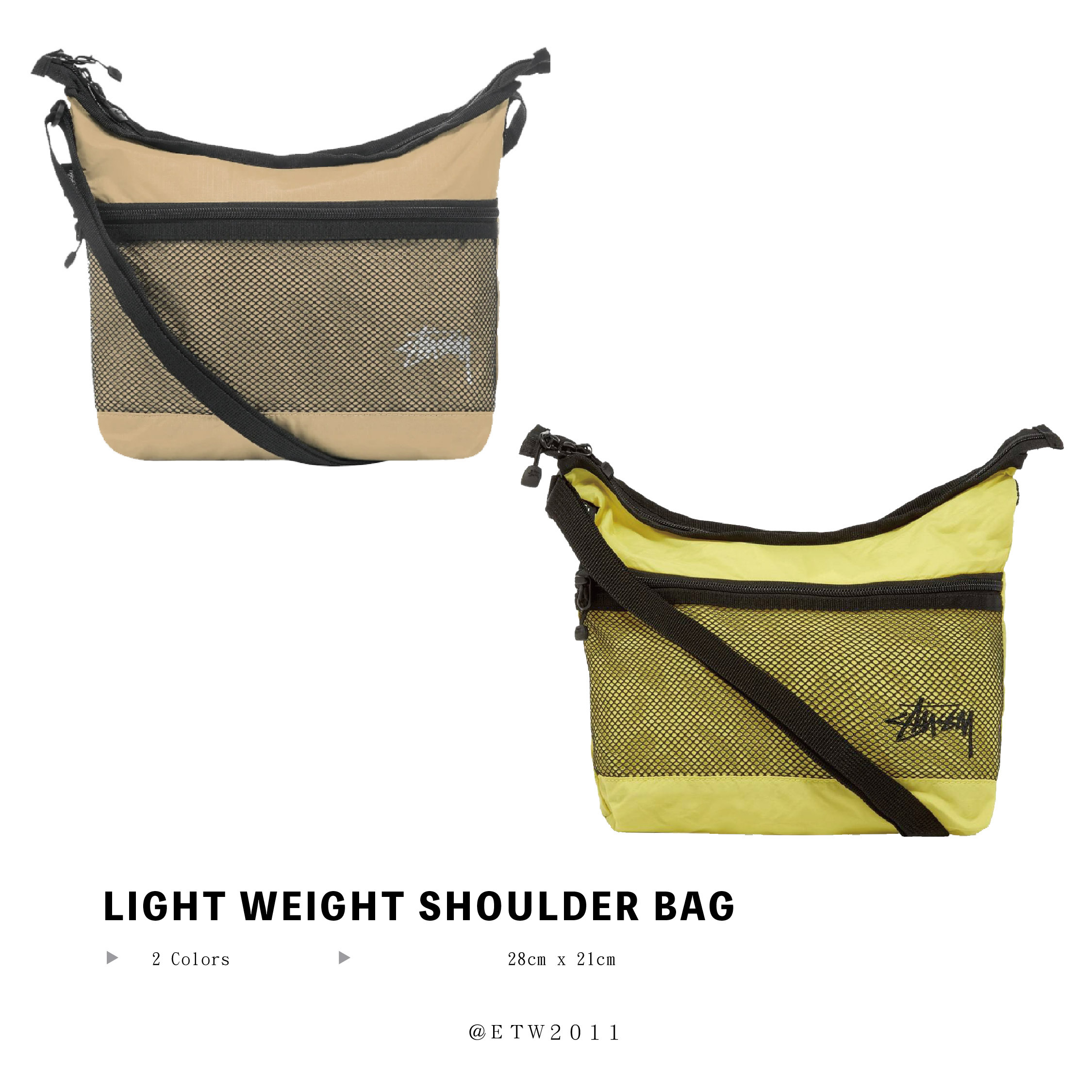 ☆ETW☆【EASY TO WEAR】STUSSY LIGHT WEIGHT SHOULDER BAG 小肩包 現貨