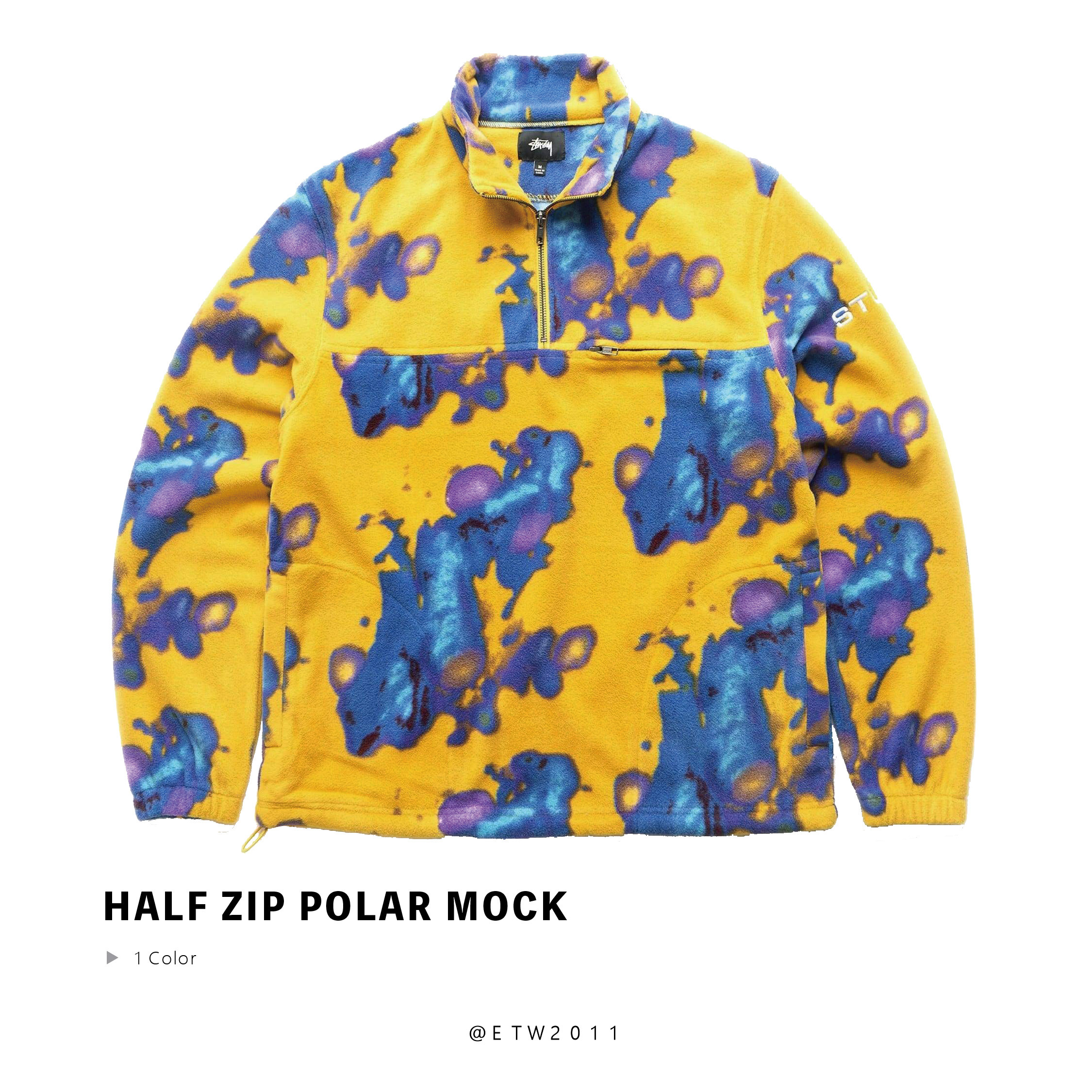 ☆ETW☆【EASY TO WEAR】STUSSY HALF ZIP POLAR MOCK 毛料 外套 現貨