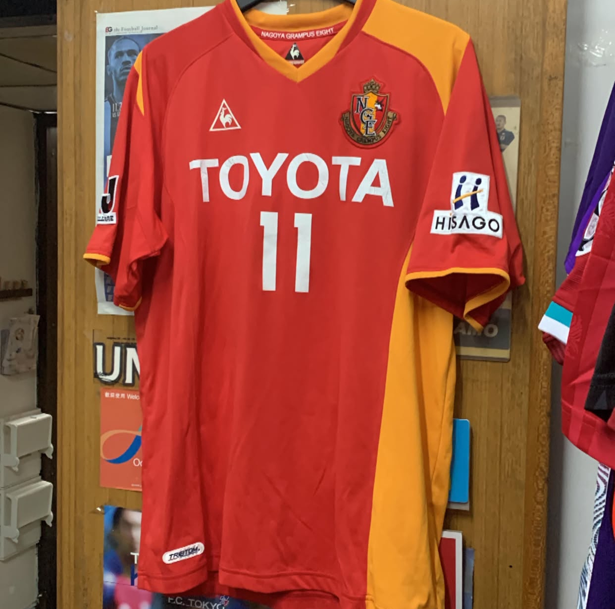 2007 Nagoya Grampus Home Shirt with 11 TAMADA [Used, O-XO 80% New]