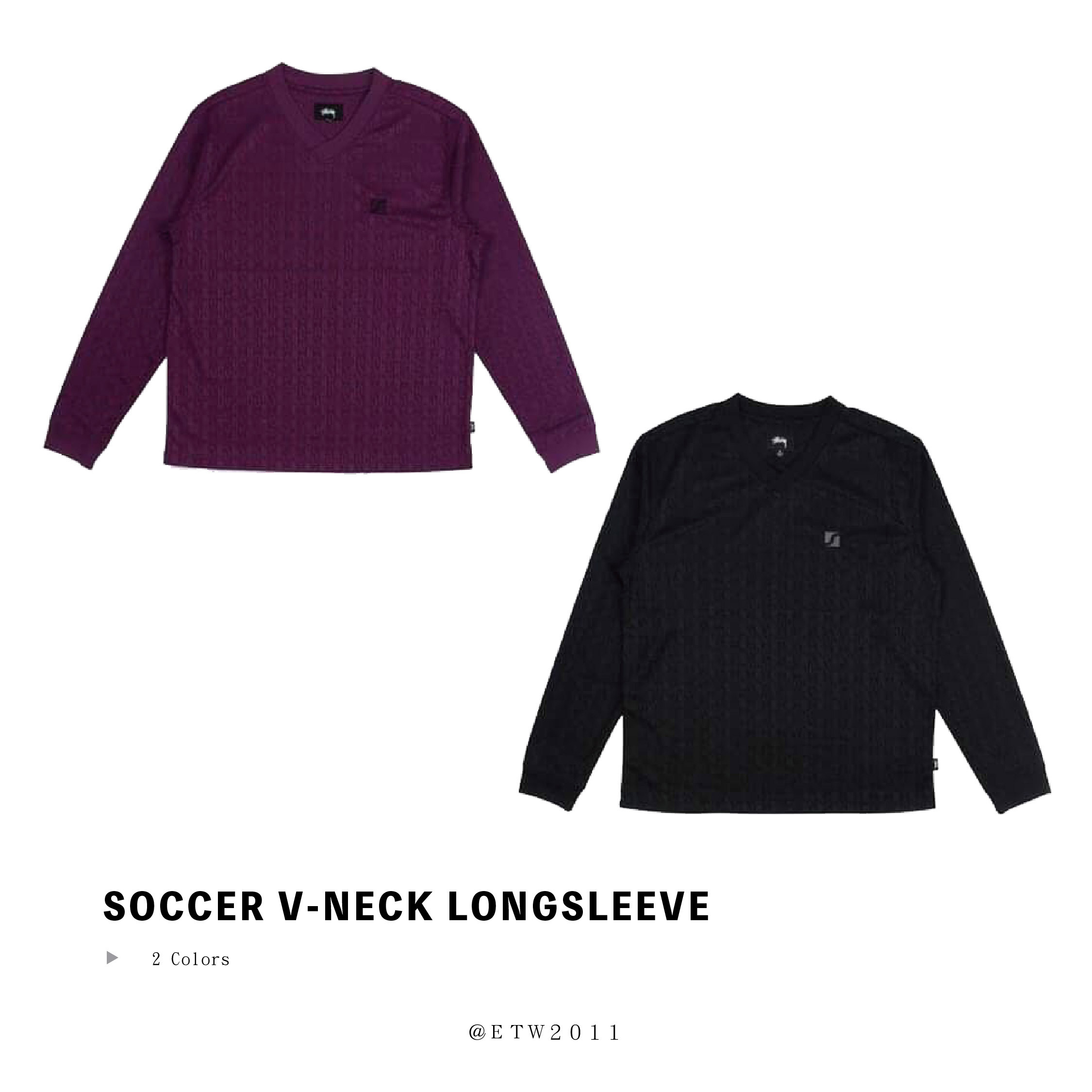 ☆ETW☆【EASY TO WEAR】STUSSY Soccer V-Neck Longsleeve V領 長袖 足球衣 現貨