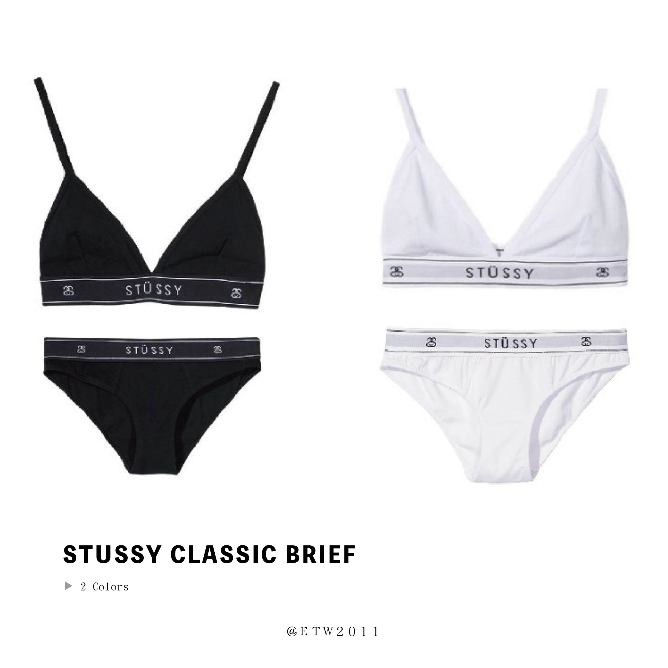 ☆ETW☆【EASY TO WEAR】STUSSY CLASSIC BRIEF 內衣 內褲 比基尼 黑 白 現貨