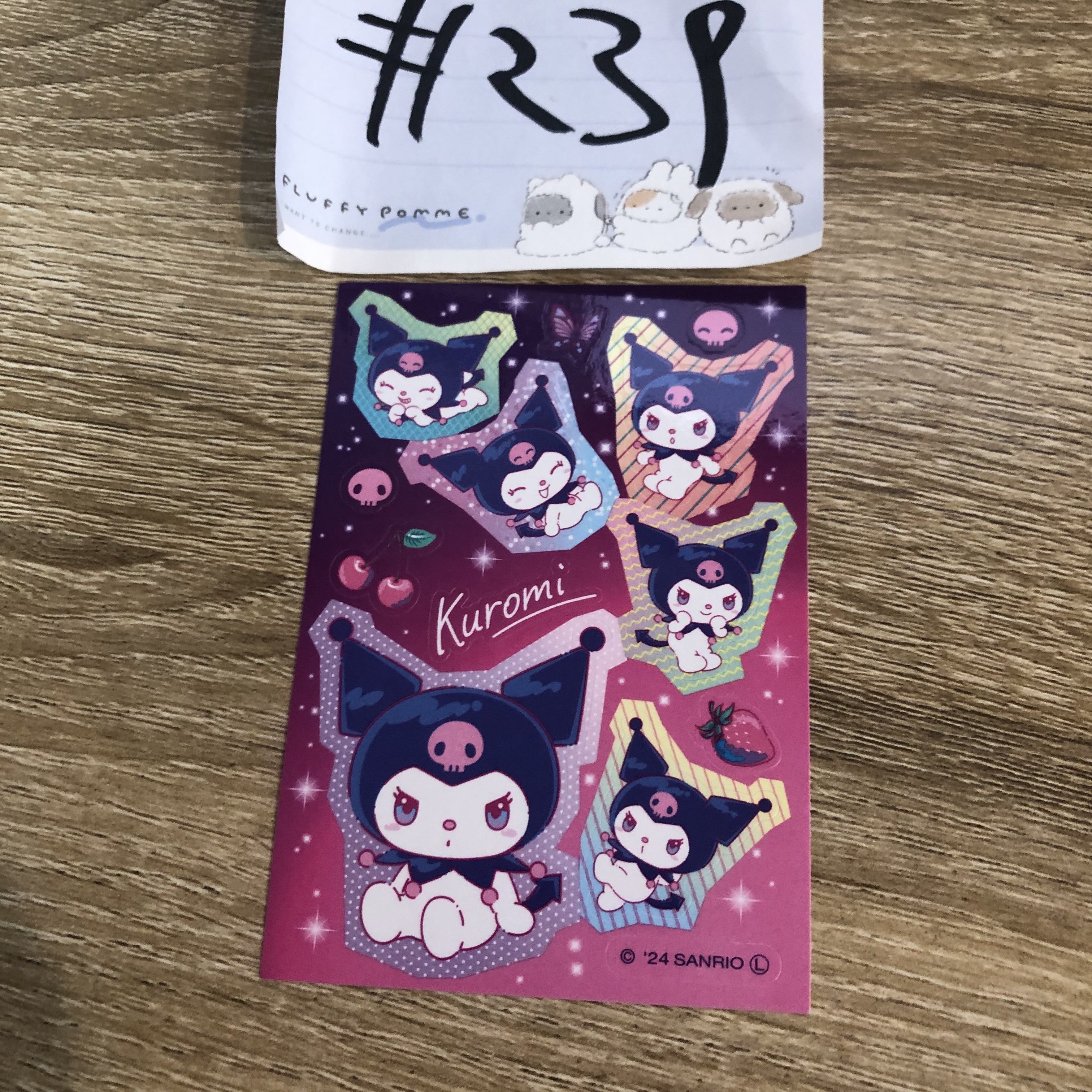 Sanrio KUROMI  貼紙#239
