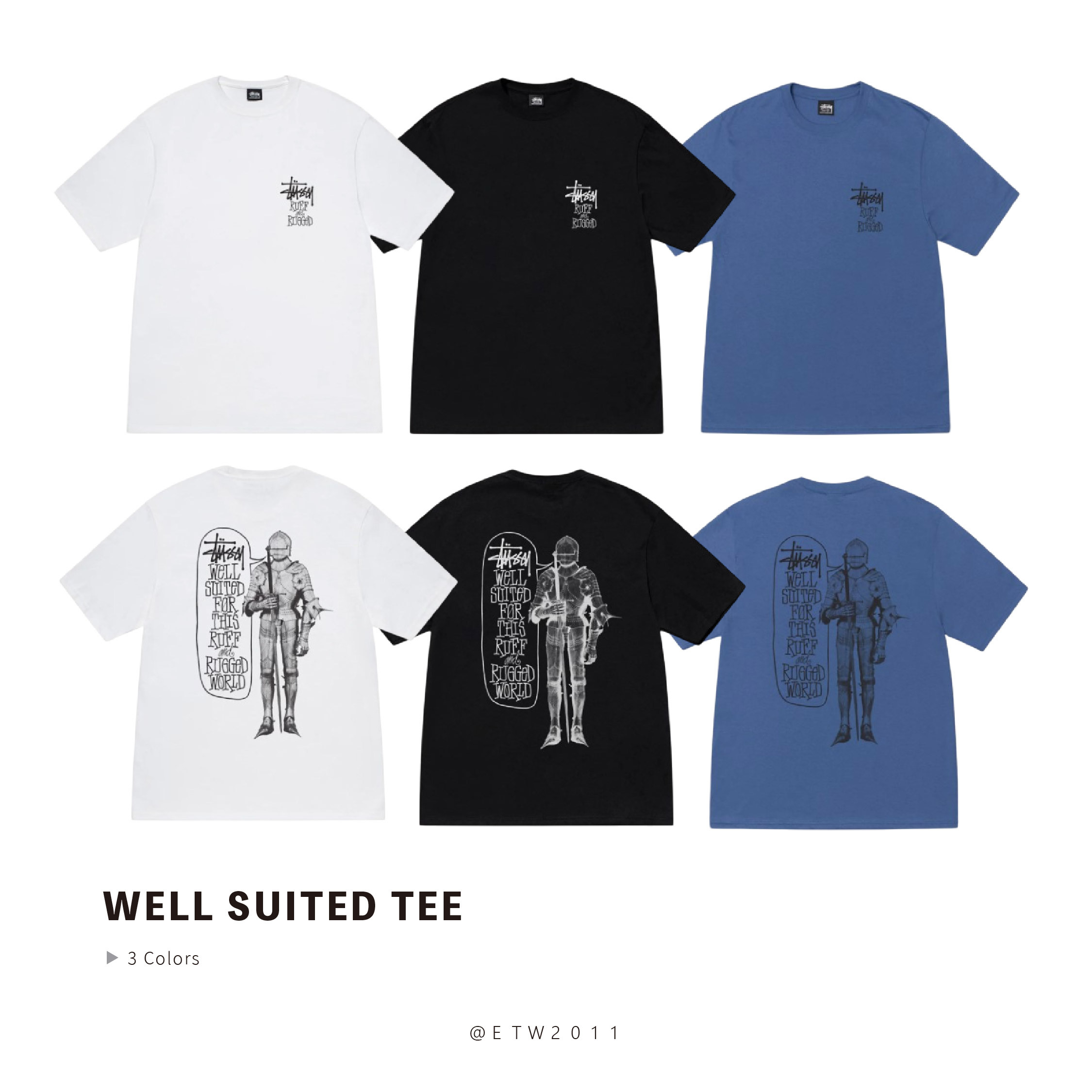 【Stussy】25ss WELL SUITED Tee S Stussy Well Suited Tee Black Men's - SS25 - US