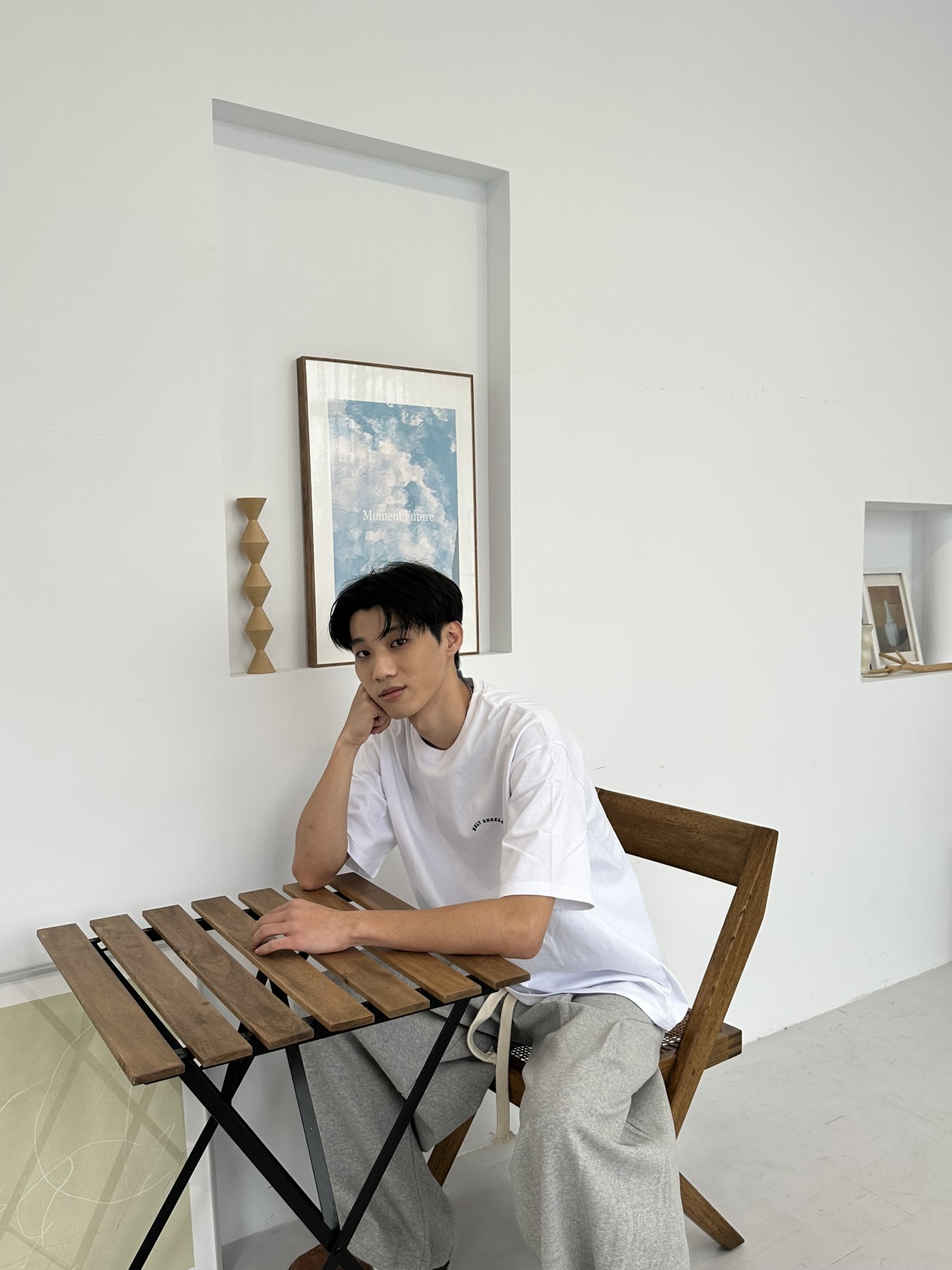 HOLY ANGEL燙字短T 白