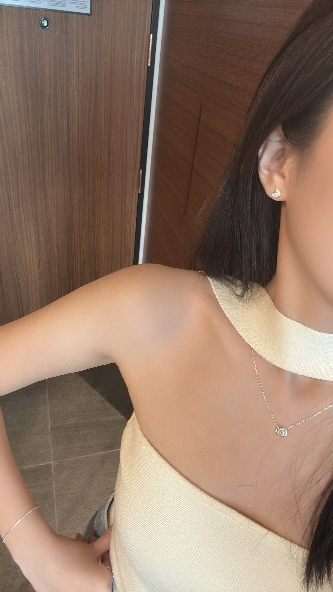 L36 愛心餅乾耳環-925純銀