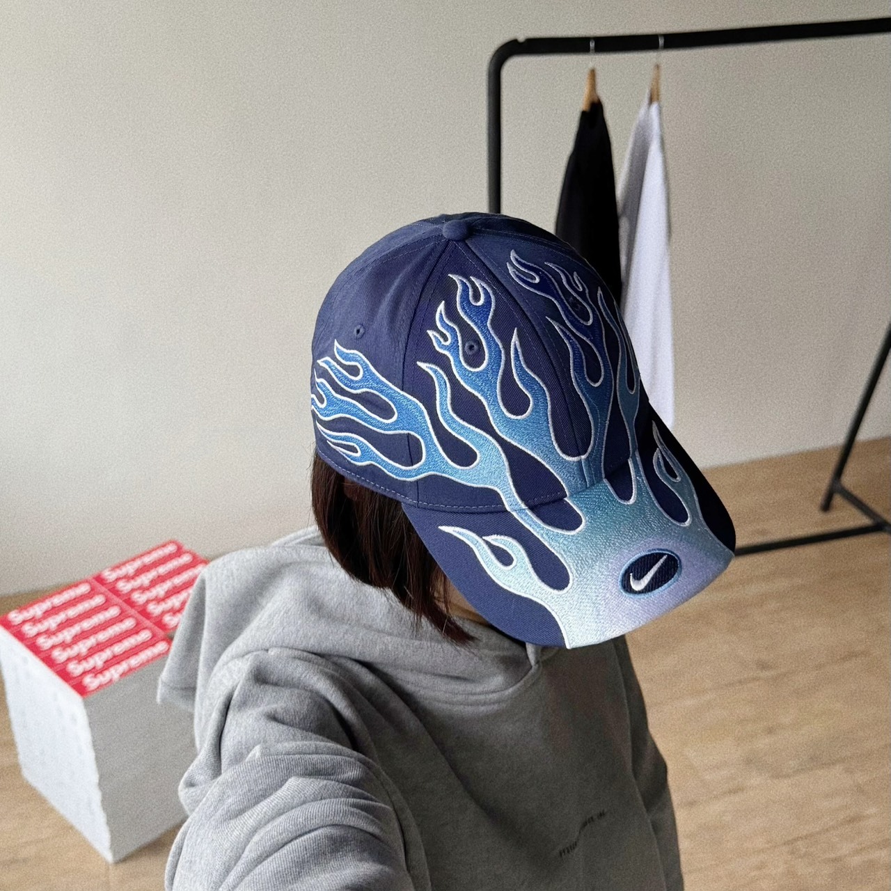 "現貨" NIKE CLUB S OG FLAME 火焰 老帽