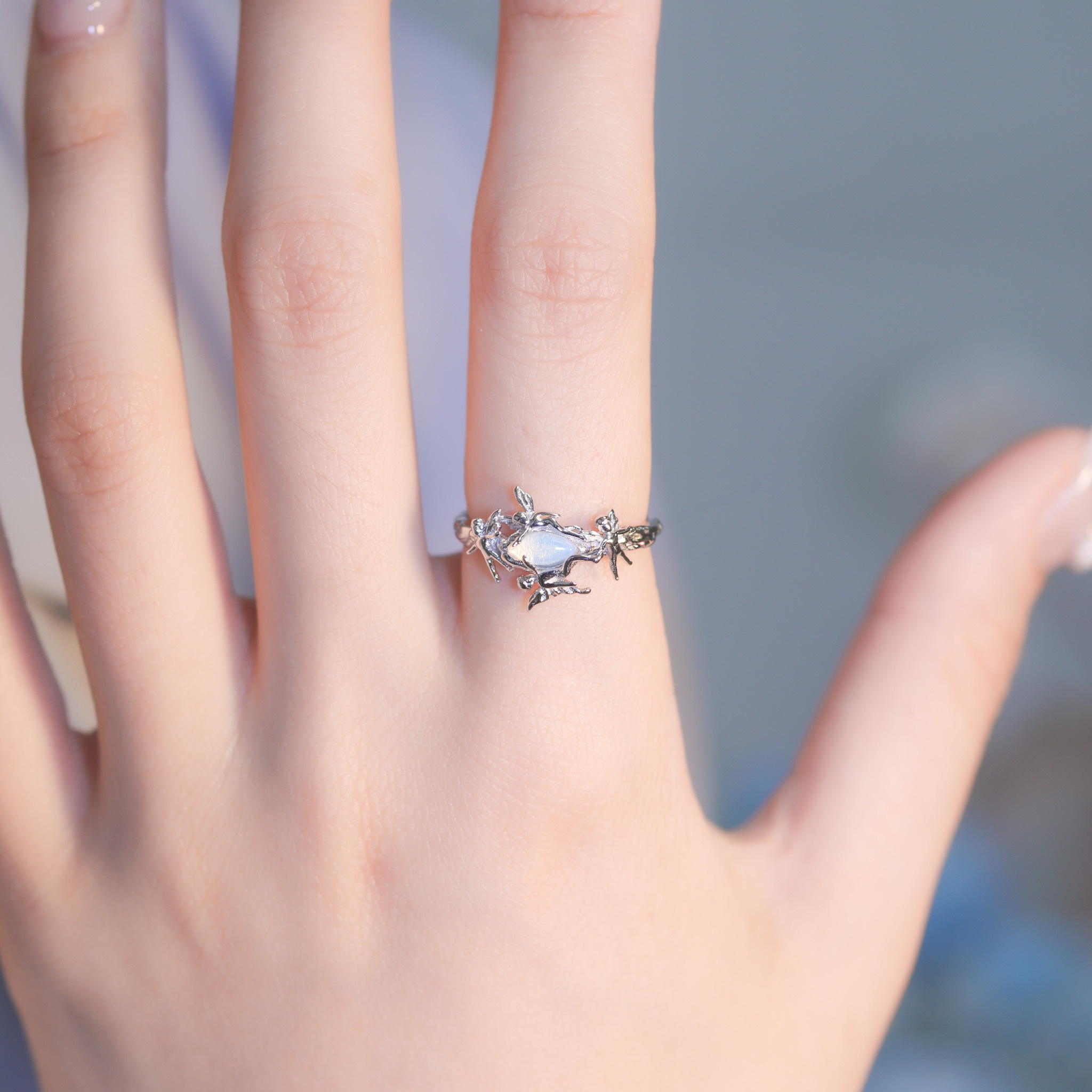 | 925純銀・白金 | 天使繚繞戒指 | RI0835 |