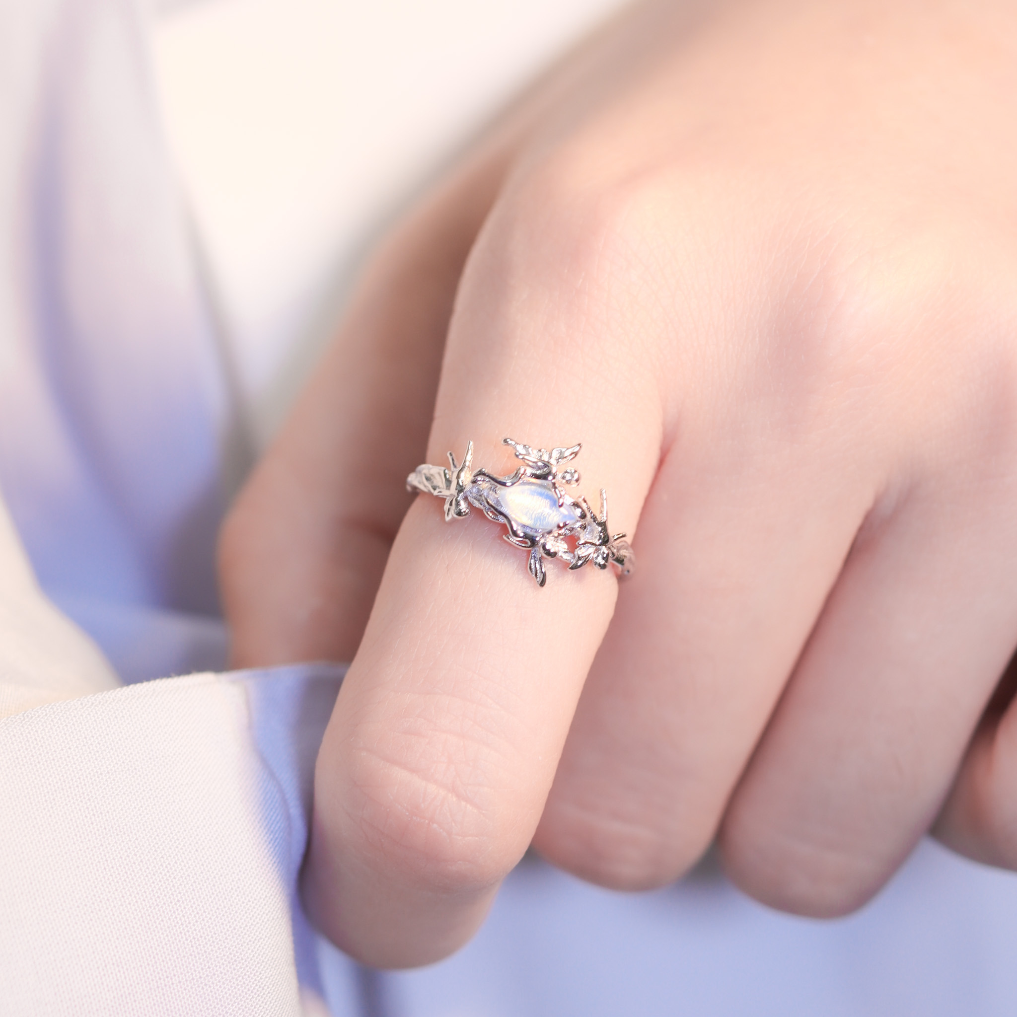 | 925純銀・白金 | 天使繚繞戒指 | RI0835 |