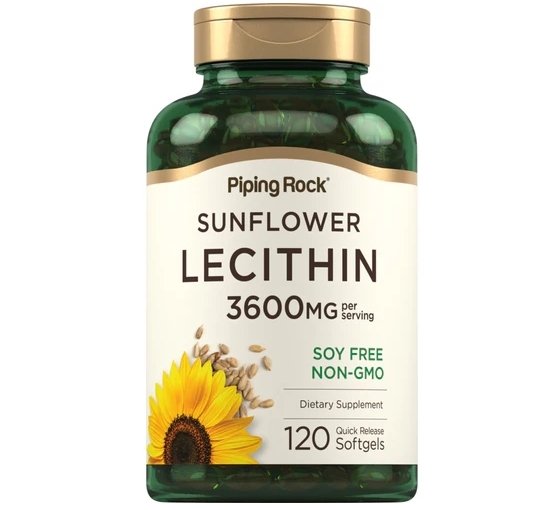 【Piping Rock】向日葵卵磷脂 非基改 Sunflower Lecithin 3600mg 120顆