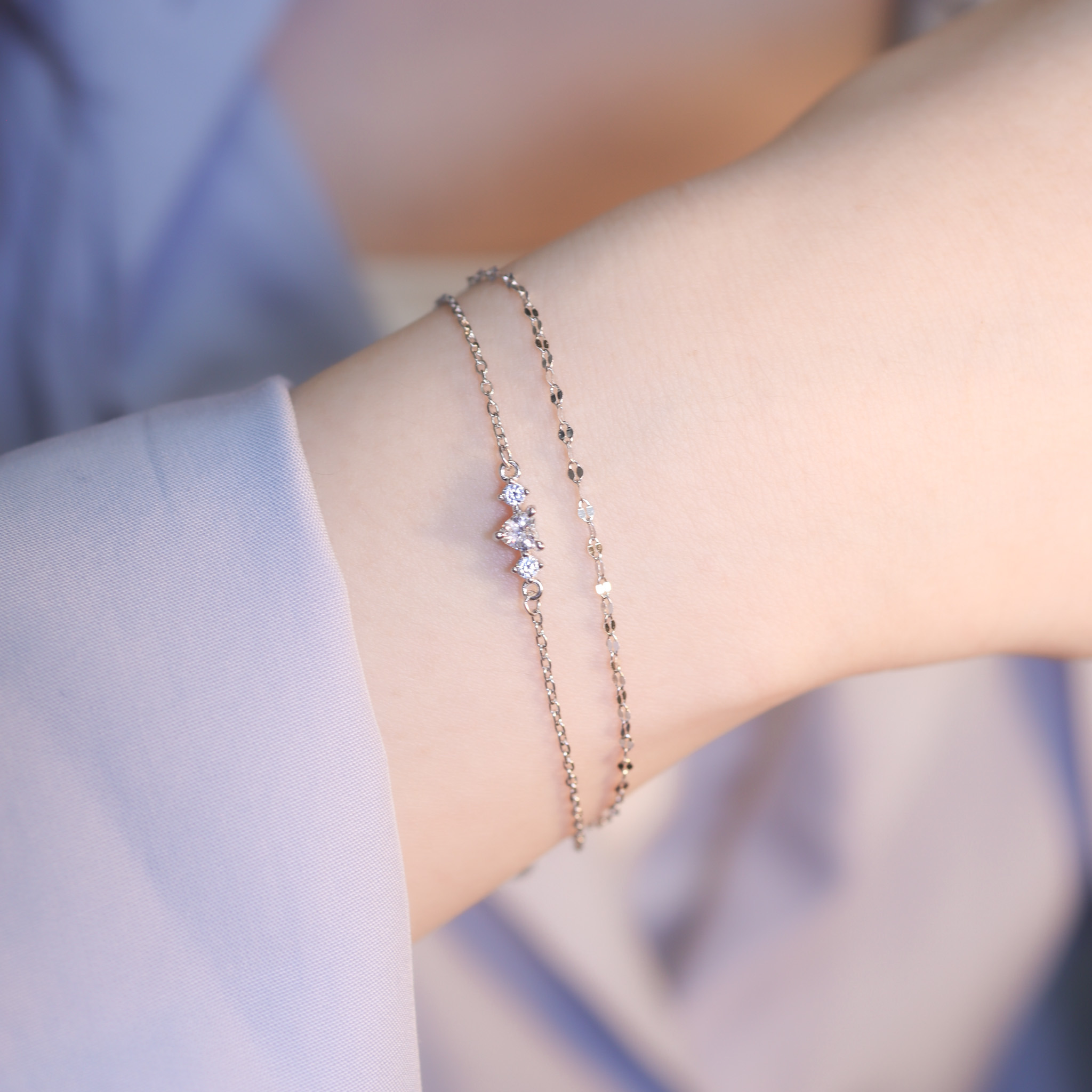 | 925銀丨奉上小愛意雙層手鏈  | BR1307 |