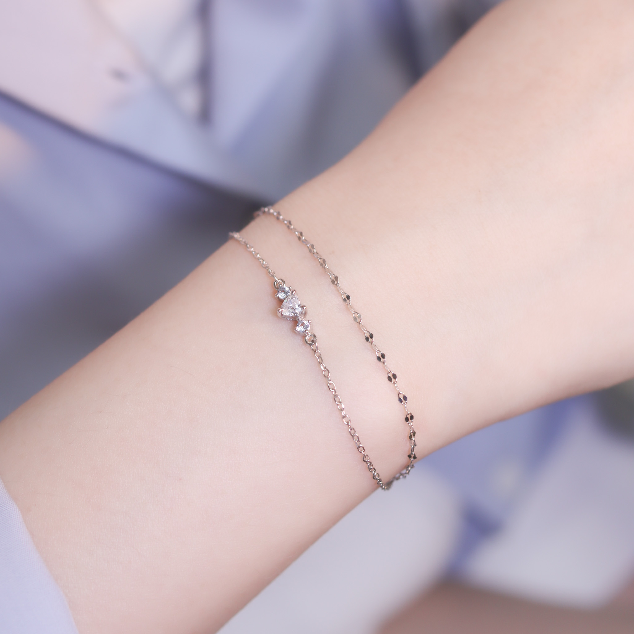 | 925銀丨奉上小愛意雙層手鏈  | BR1307 |