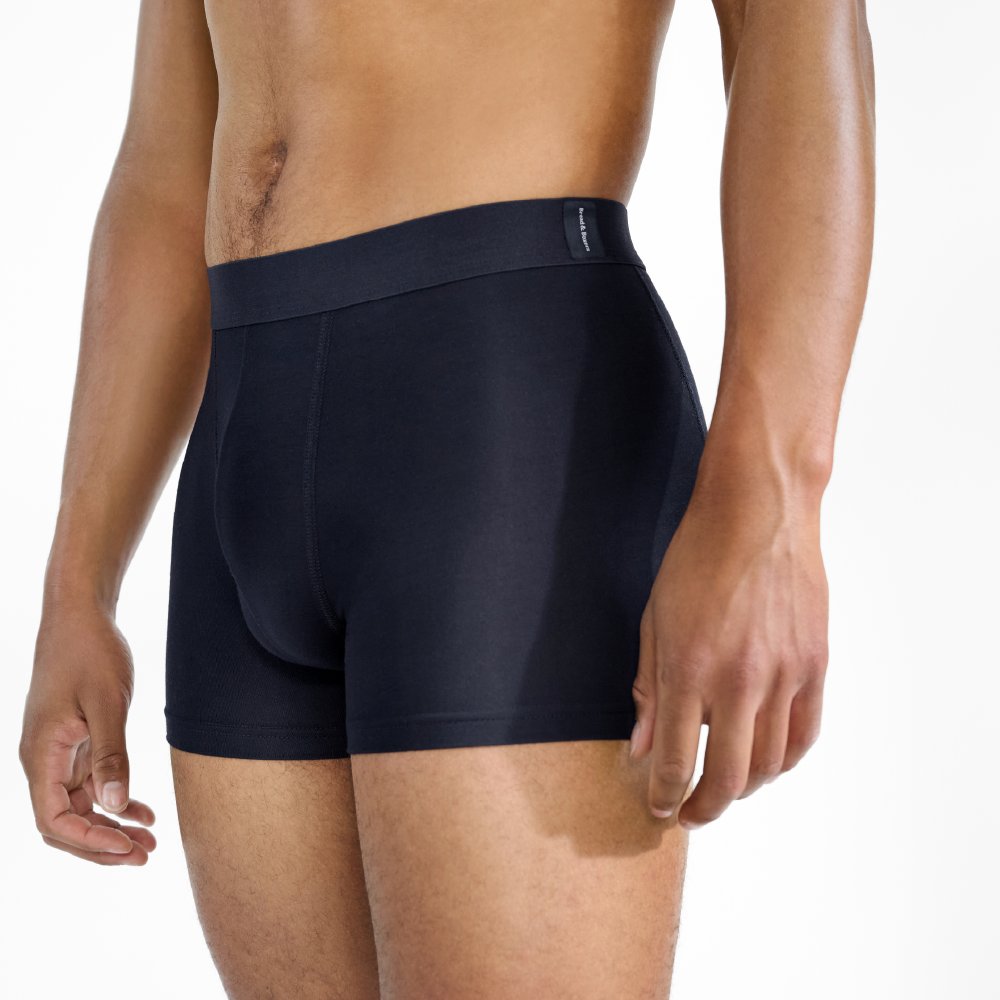 兩件組｜Boxer Brief Modal 莫代爾纖維男用四角內褲 - 深藍