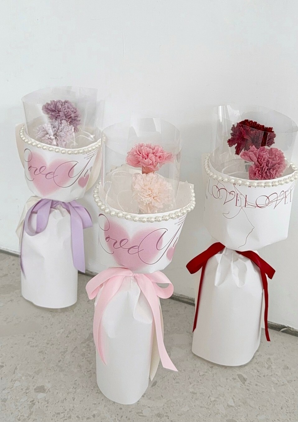 永生康乃馨珍珠花束-My mom (3款)