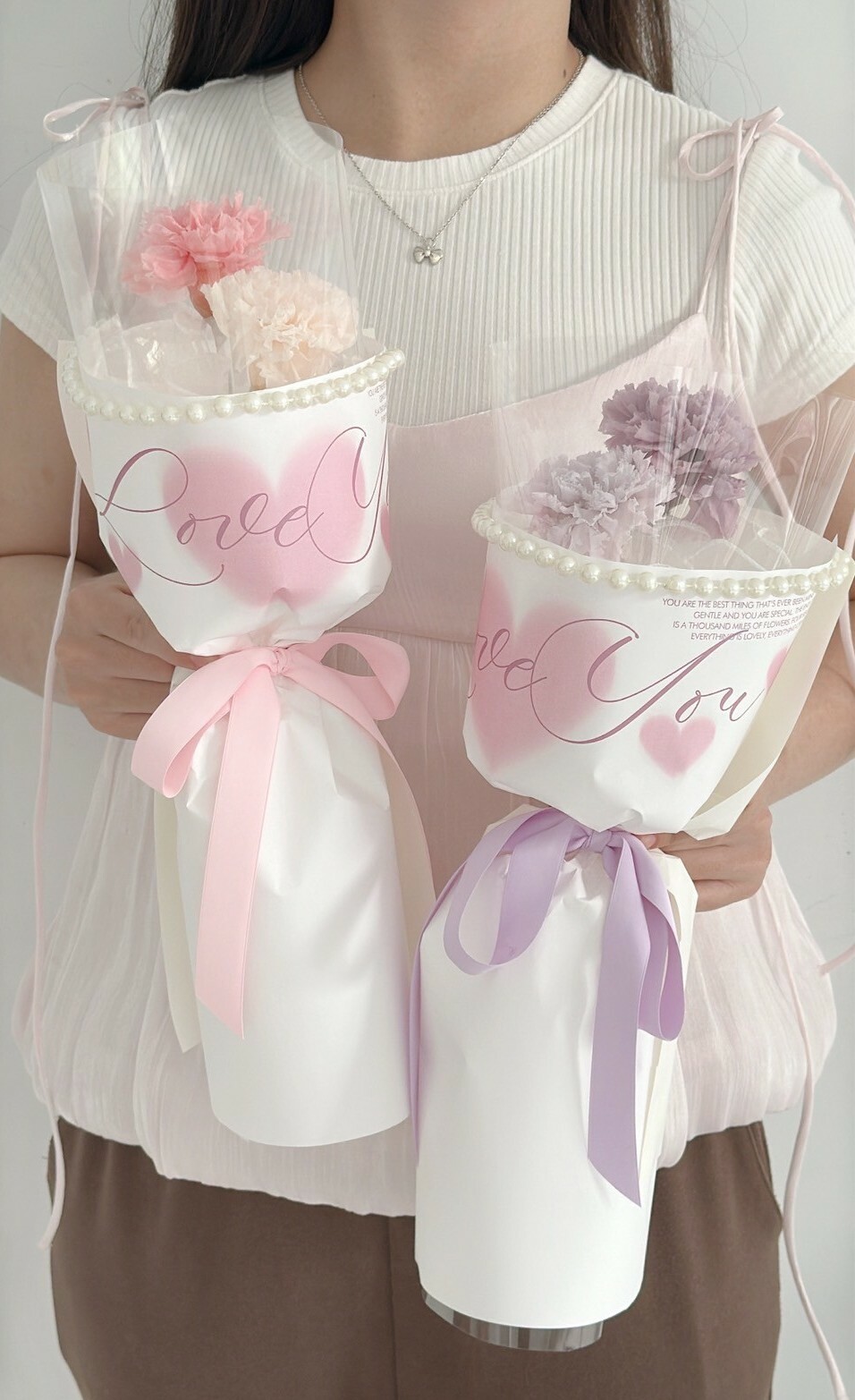 永生康乃馨珍珠花束-My mom (3款)