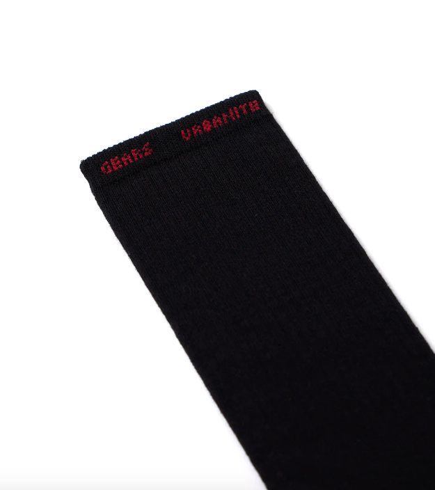 NOZZLE QUIZ Essential Mid 中高筒休閒襪 (間黑)