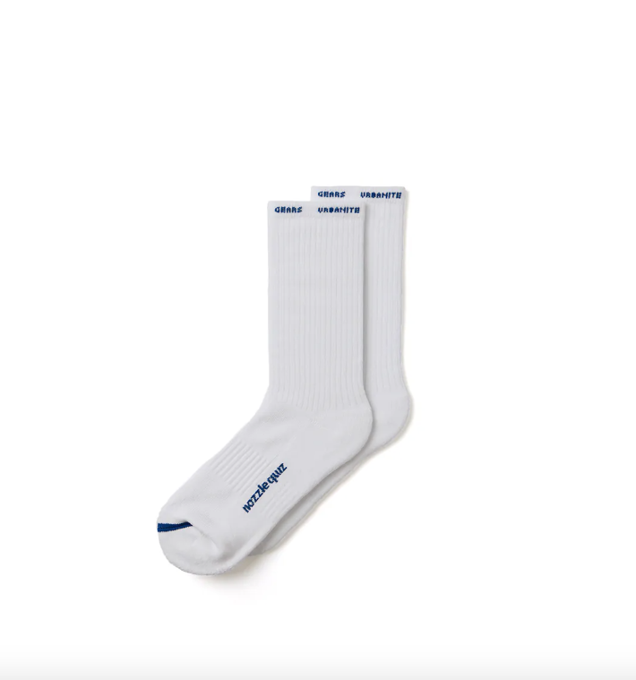 NOZZLE QUIZ Essential Mid 中高筒休閒襪 (間白)