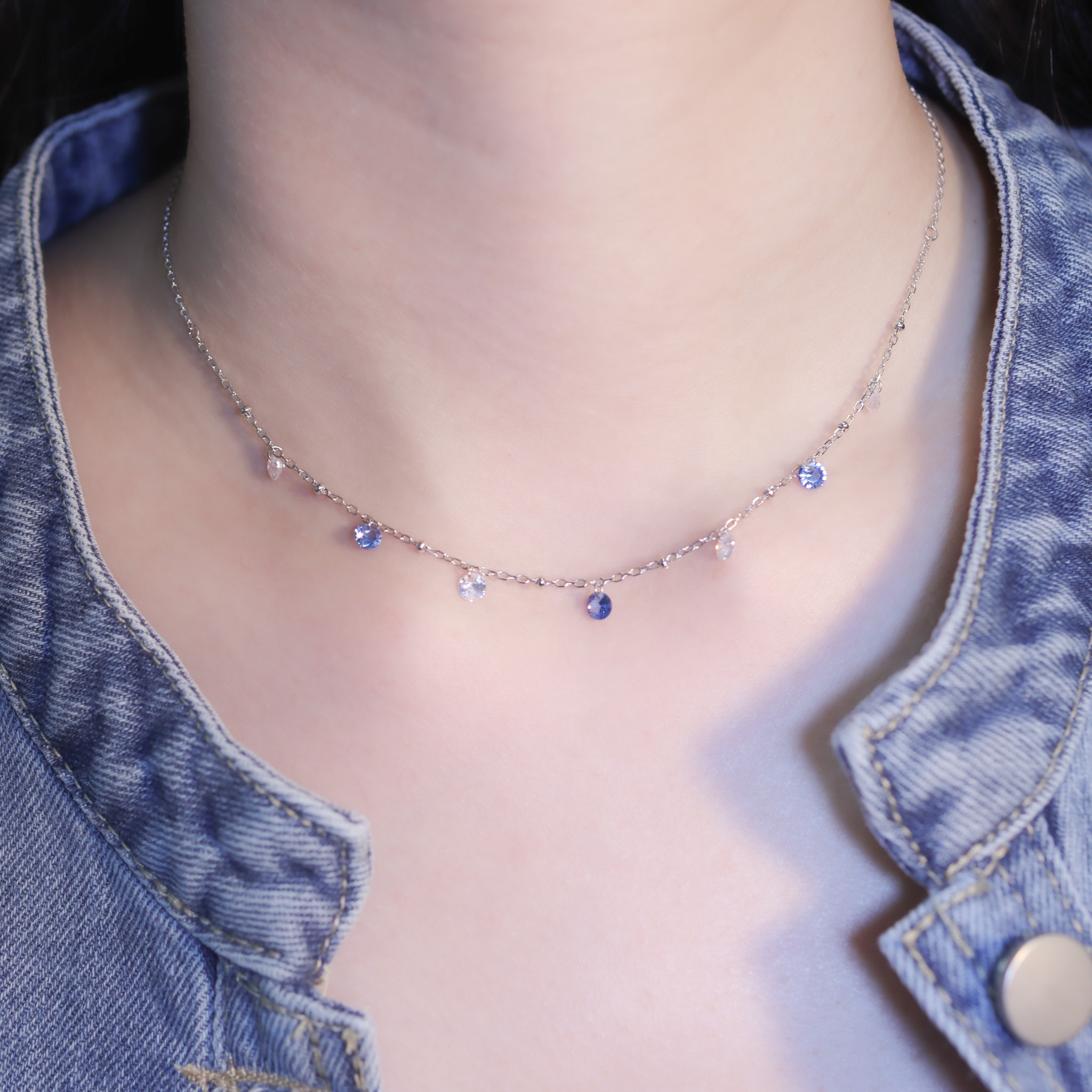 | 925純銀・厚鍍白金 | 精靈圓舞曲項鍊 | NE1356 |