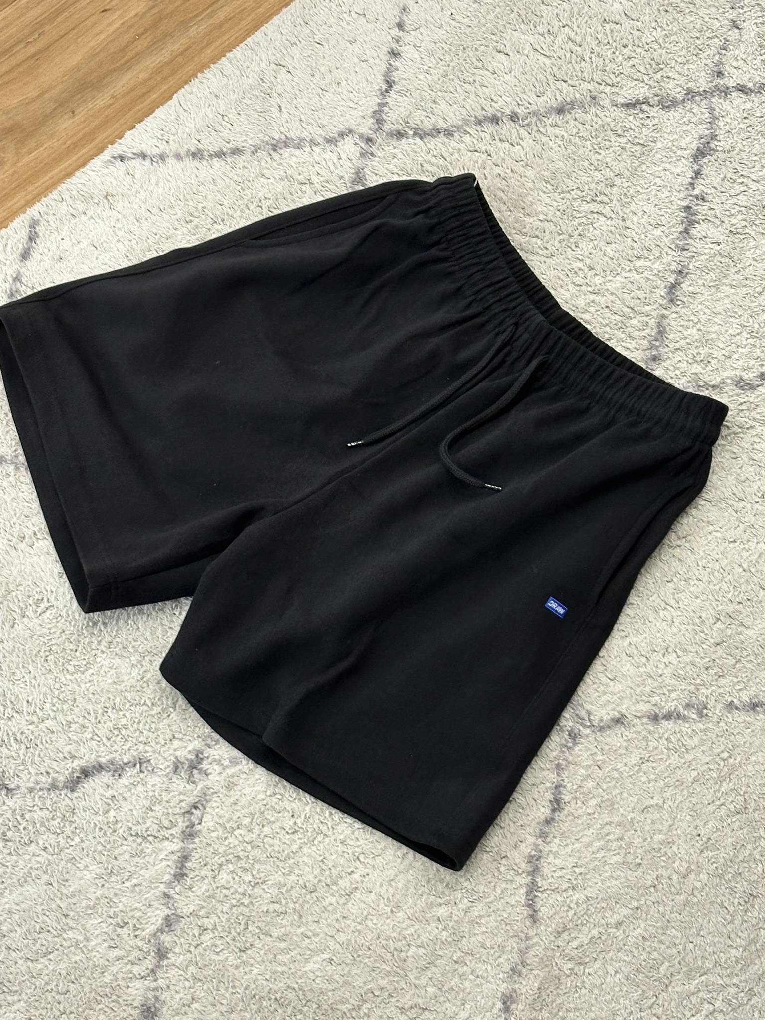 小標舒適棉短褲 黑