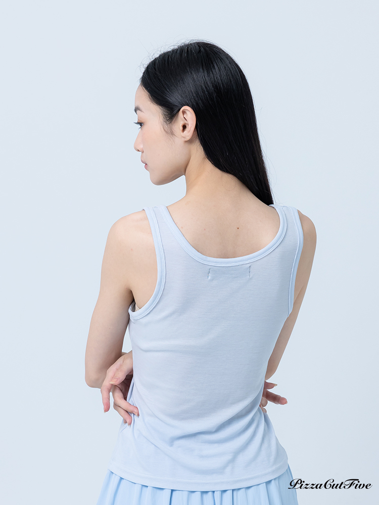 [SALE]雲朵綿綿天絲感U領背心 PizzaCutFive PCF252411006