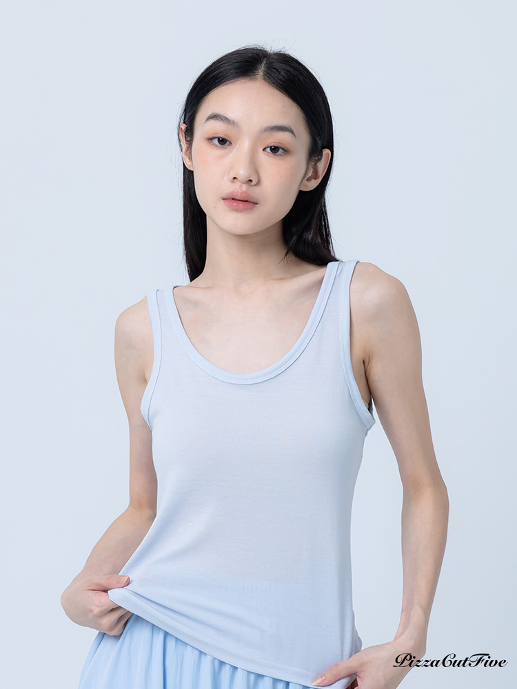 [SALE]雲朵綿綿天絲感U領背心 PizzaCutFive PCF252411006