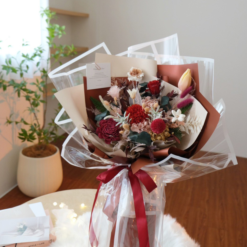 愛的花園 / 永生康乃馨紅色花束