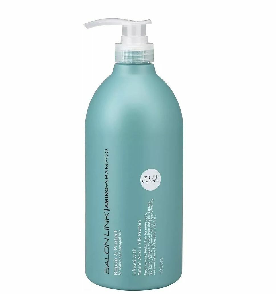 熊野油脂 Salon Link Amino + Silk Protein 氨基酸修護洗頭水 1000ml (平行進口)