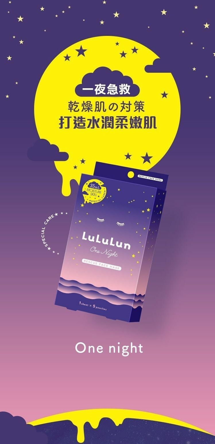 LuLuLun One Night - 急救補濕面膜 5片庄 (平行進口)