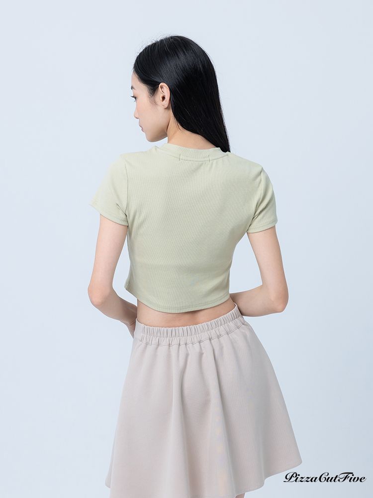 [SALE]小蝴蝶結短版上衣 Pizzacutfive PCF252404015