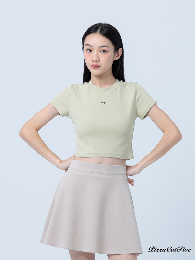 [SALE]小蝴蝶結短版上衣 Pizzacutfive PCF252404015